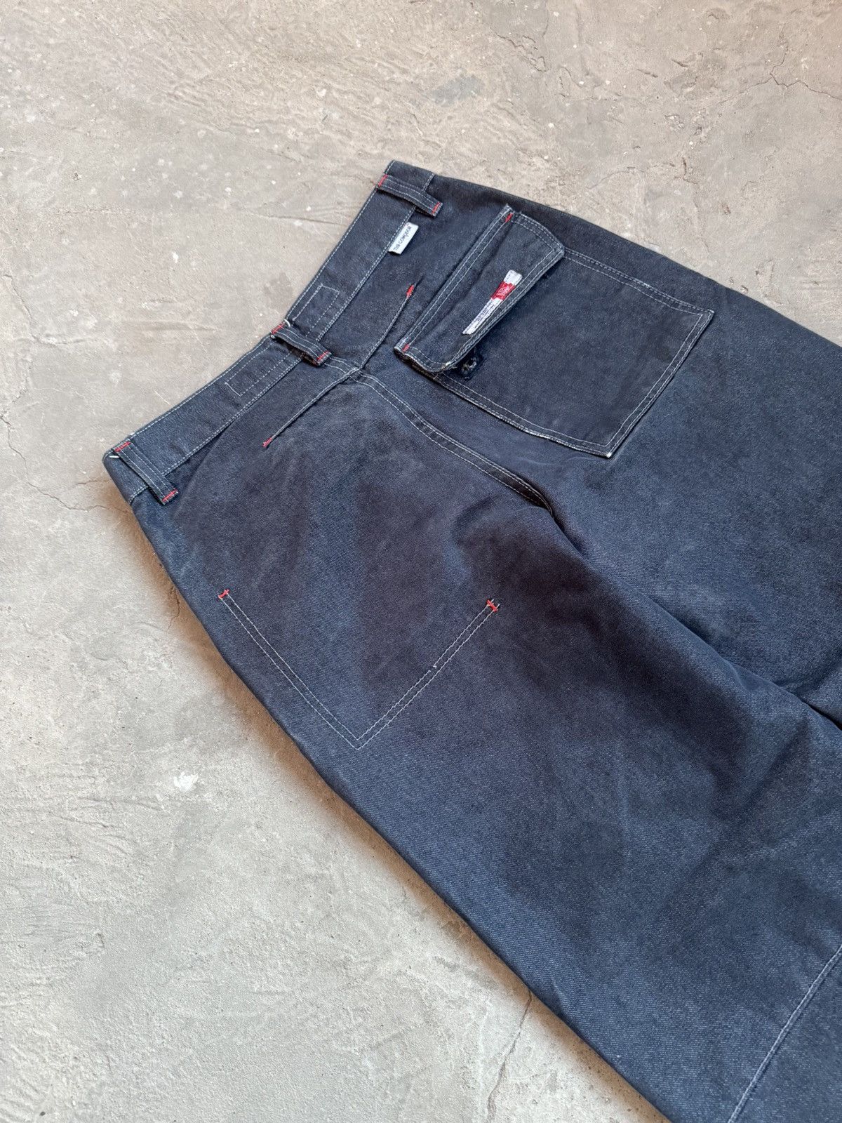 Japanese Brand × Vintage Vintage Workwear Baggy Double Knee Distressed Denim Pants Size US 32 / EU 48 - 7 Thumbnail