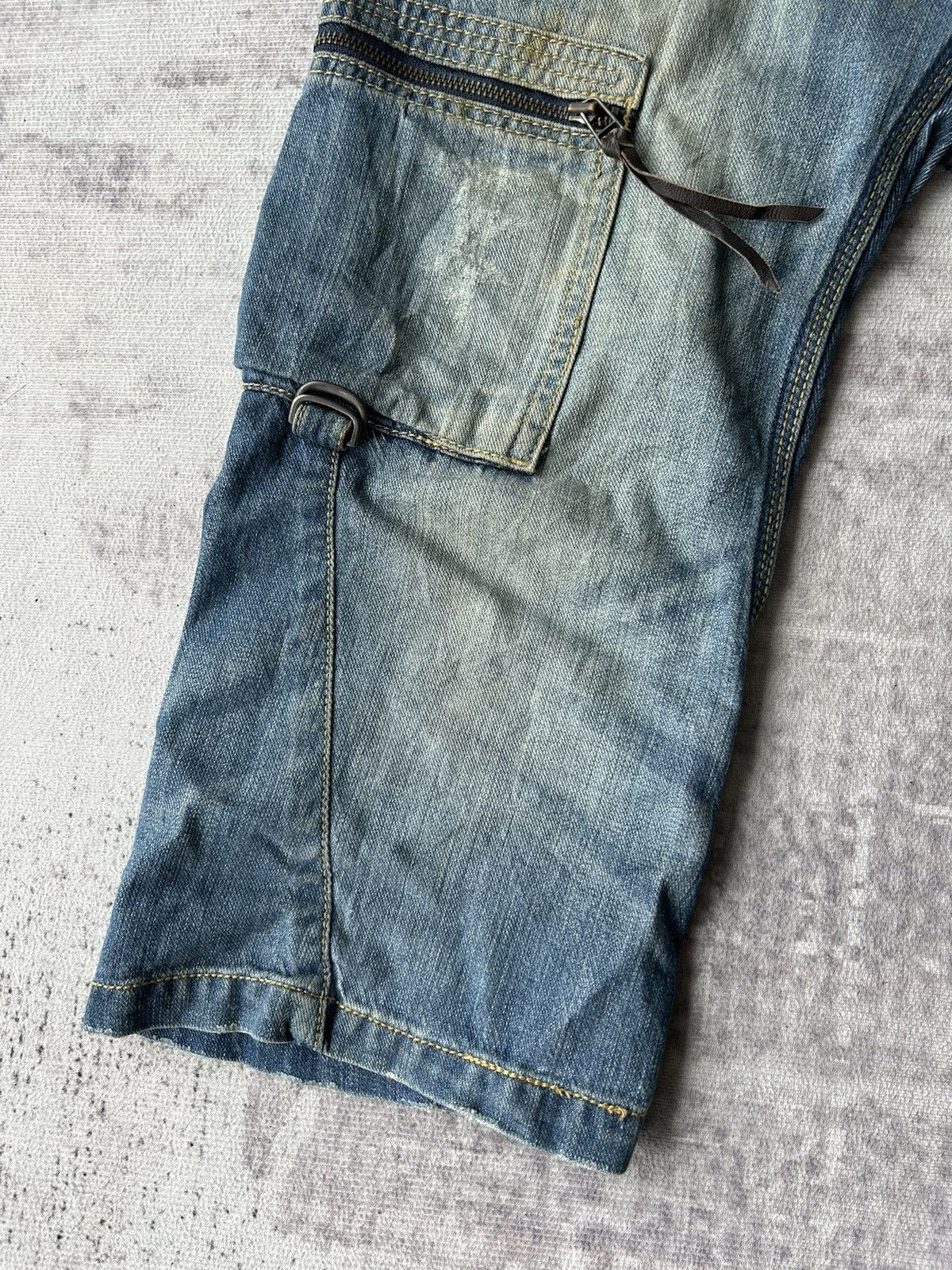 If Six Was Nine Nicole Men Distressed Cargo Jeans Size US 32 / EU 48 - 5 Thumbnail