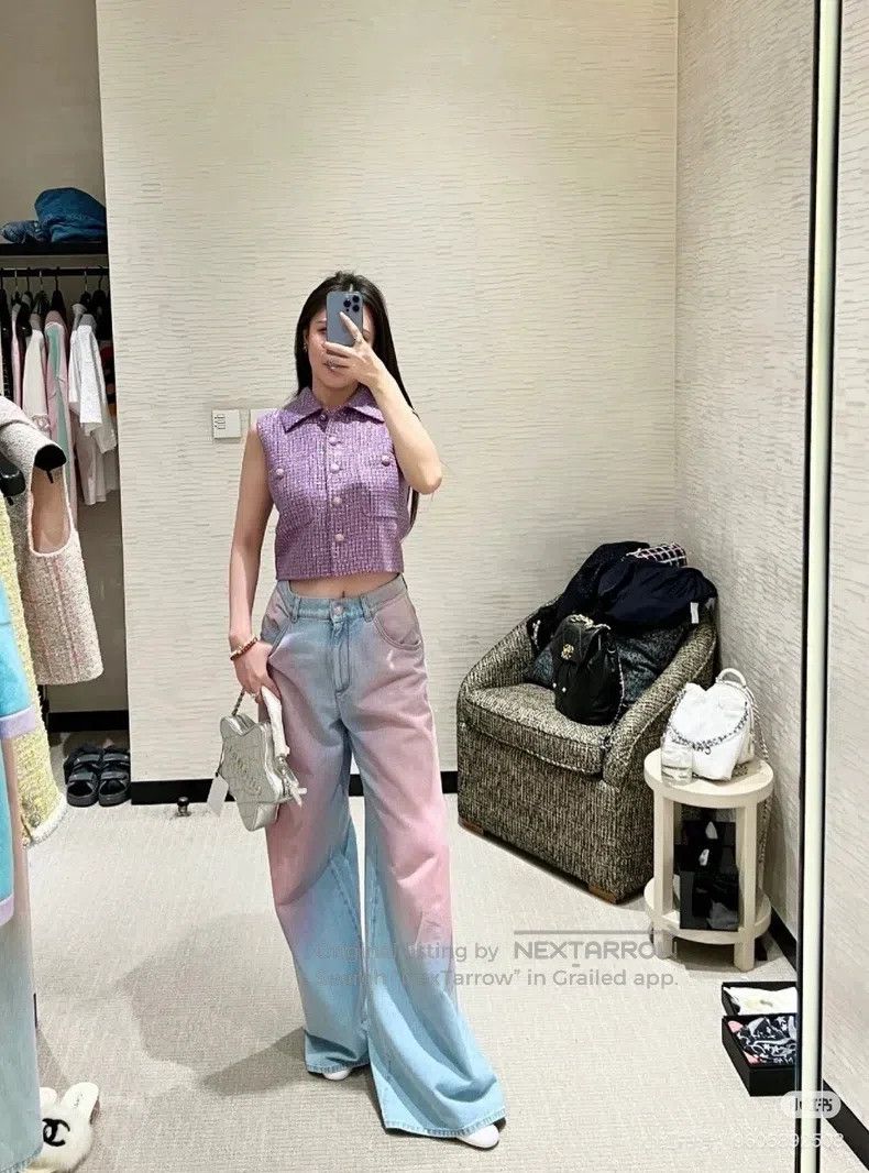 Chanel Chanel Gradient denim wide-leg trousers Size 25" / US 0 / IT 36 - 6 Thumbnail