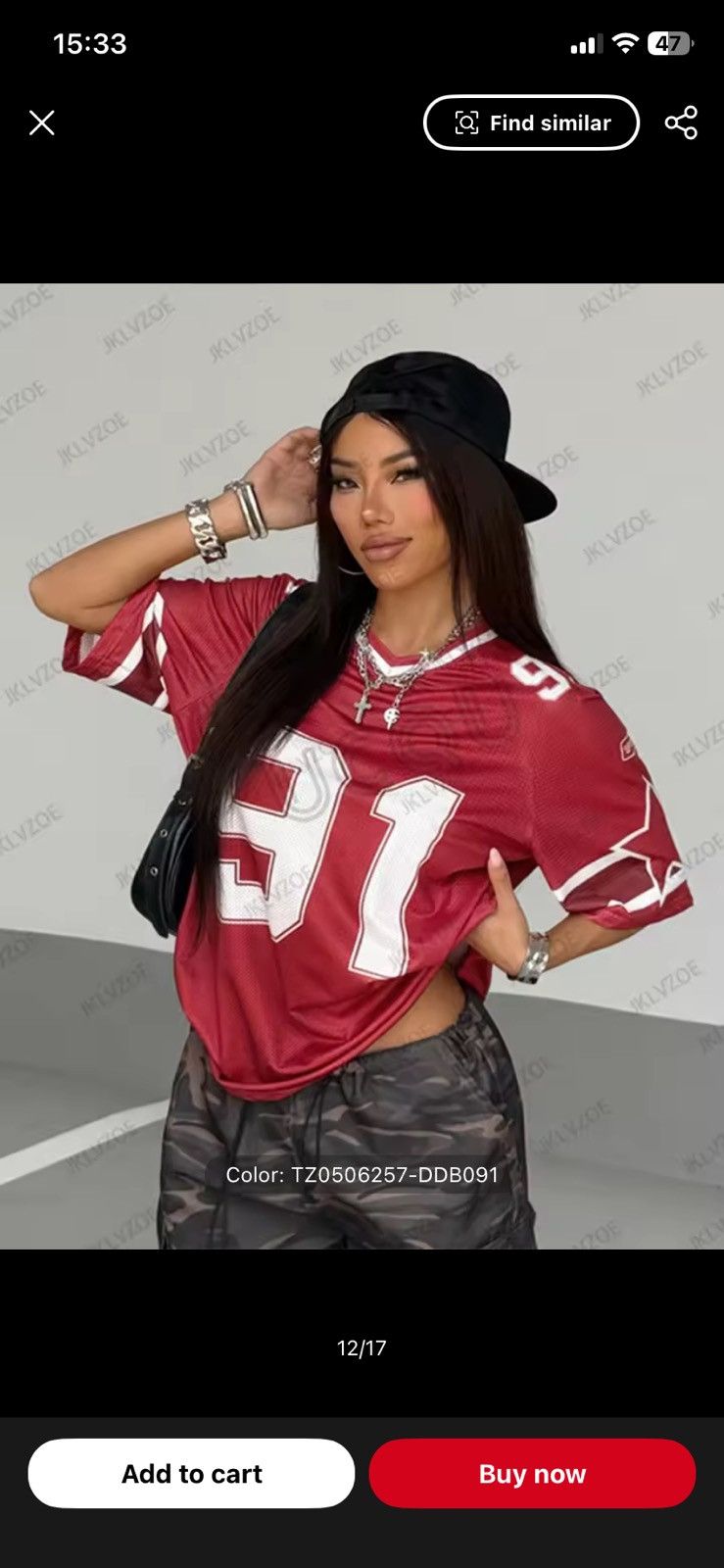 Other Y2K streetwear jersey top. Size M / US 6-8 / IT 42-44 - 9 Thumbnail