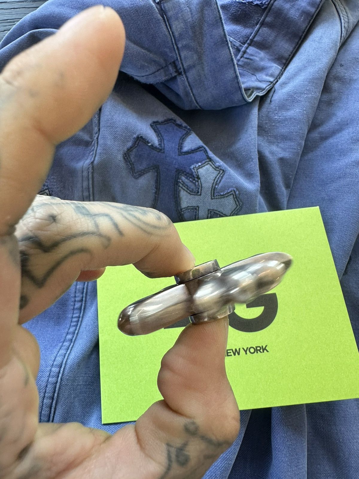 Chrome Hearts Chrome Hearts Cross Plus SOLID SILVER FIDGET SPINNER Size ONE SIZE - 6 Thumbnail