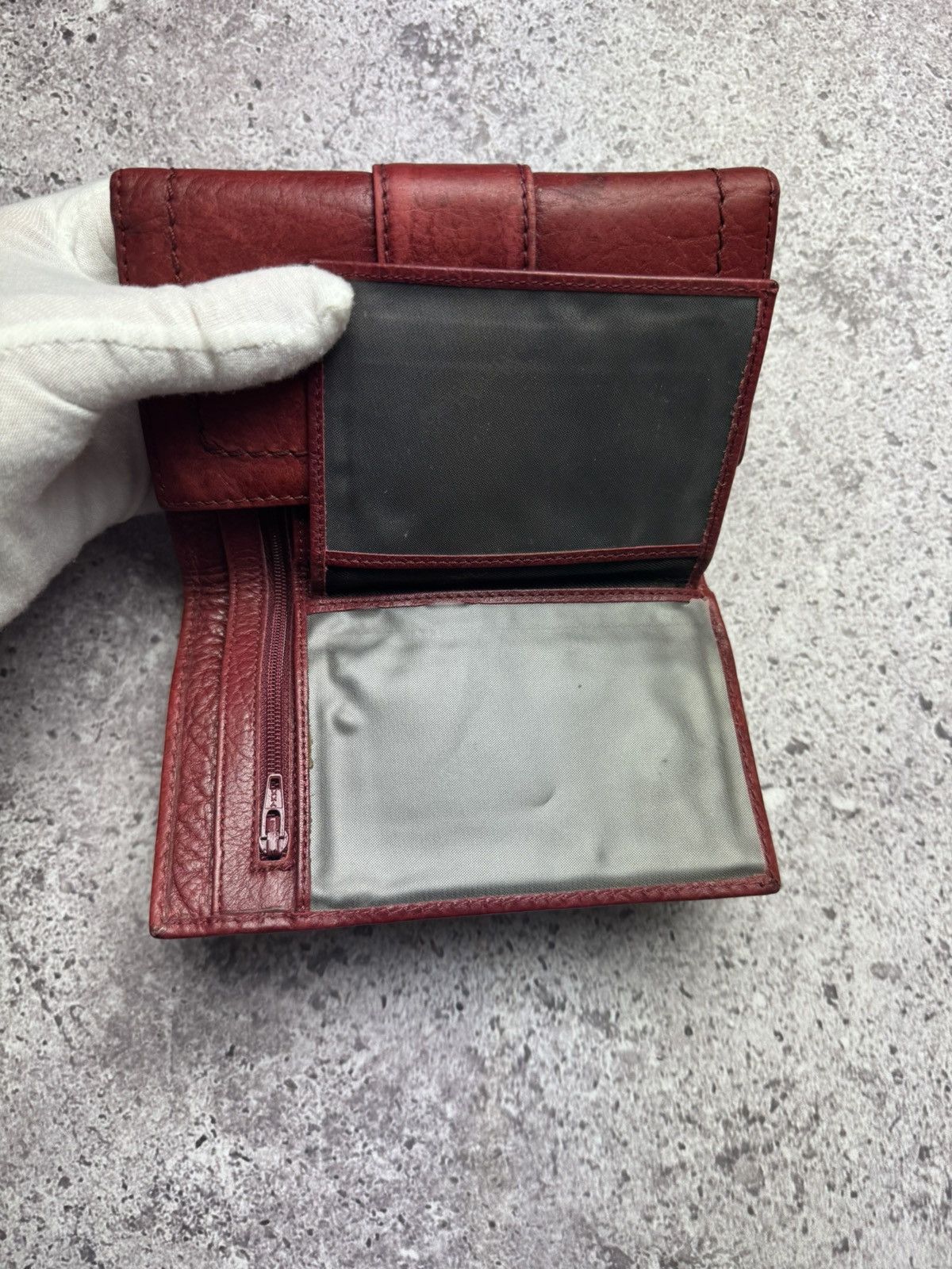 Hysteric Glamour × Vintage Max Mara Wallet Red Leather Vintage Size ONE SIZE - 14 Thumbnail
