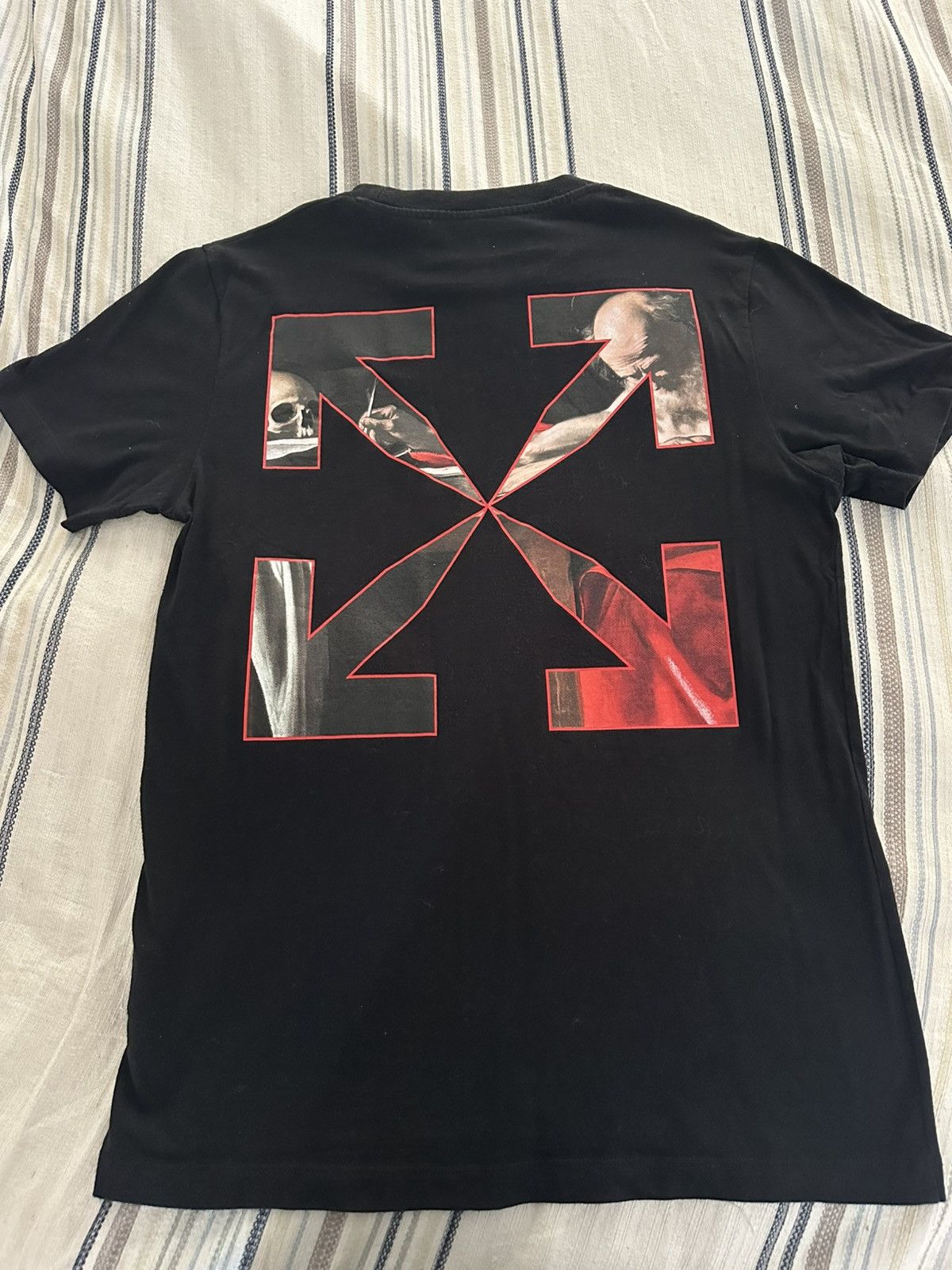 Off-White Off White Caravaggio Short Sleeve Over Tee ‘Black/Red Size US S / EU 44-46 / 1 - 7 Thumbnail