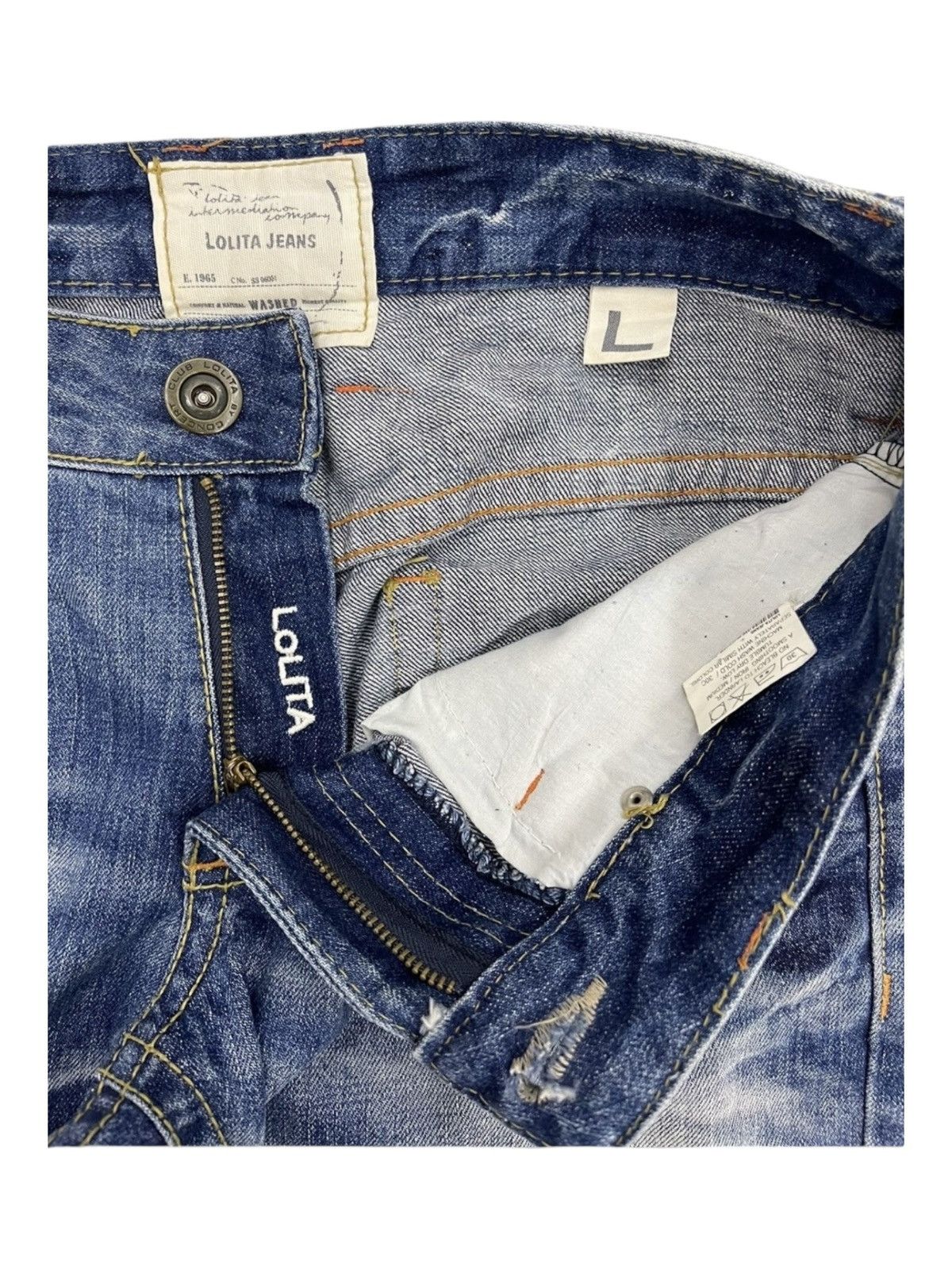 Japanese Brand Lolita Jeans by Concert Club Y2K Distressed Flared Denim Size US 31 - 6 Thumbnail
