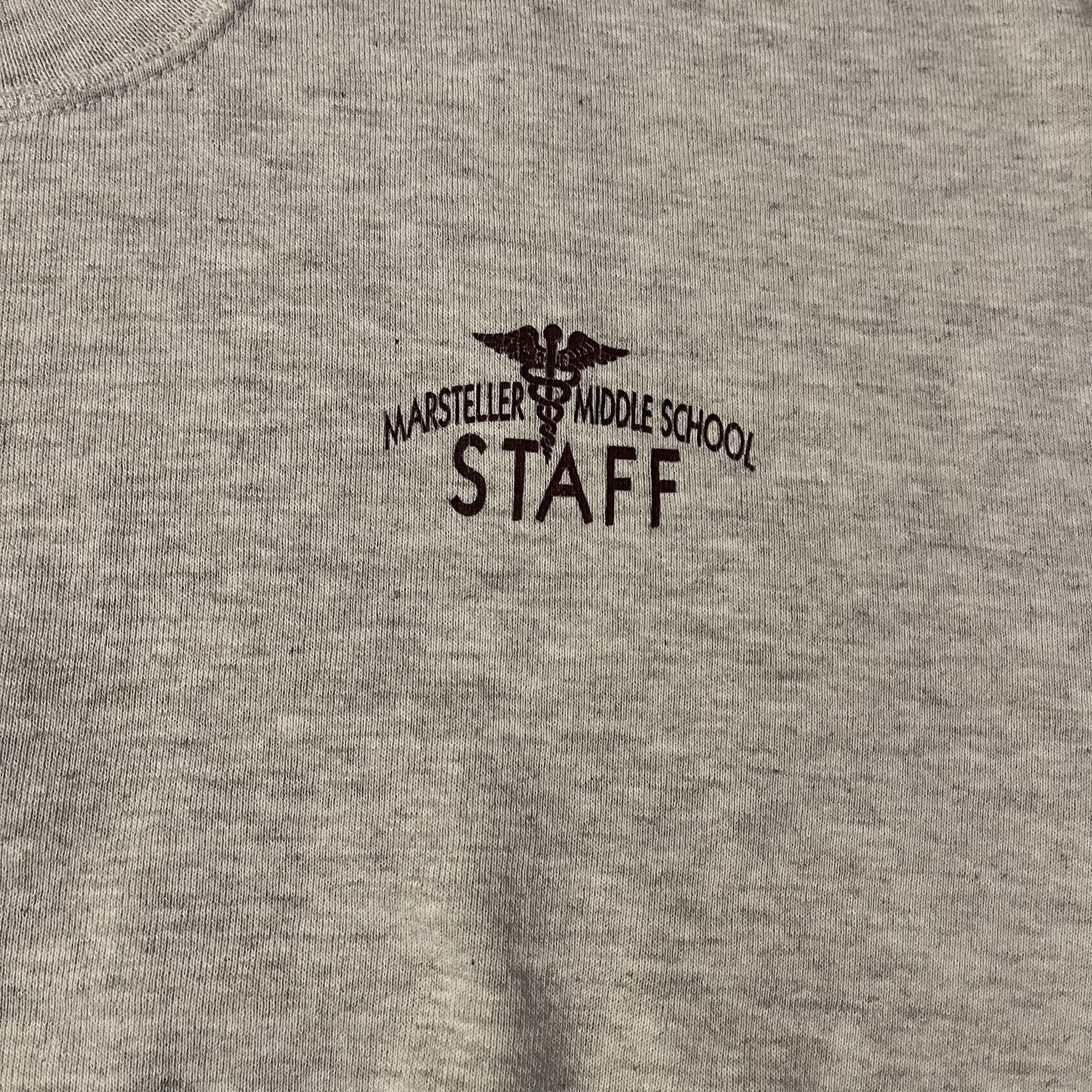 Jerzees × Vintage VTG 90s Marsteller Middle School Staff Casual Logo Crewneck Size US L / EU 52-54 / 3 - 4 Thumbnail