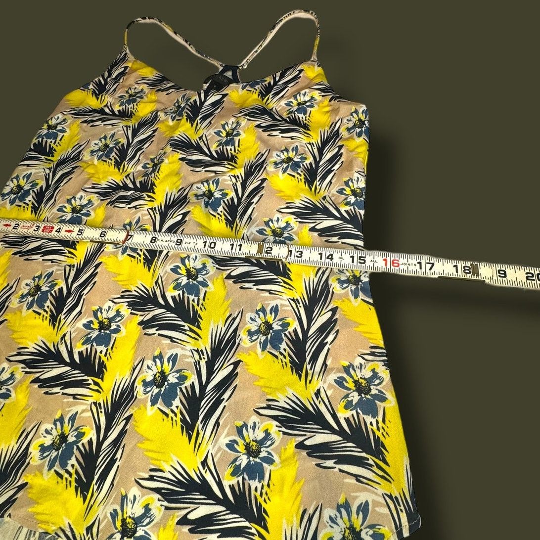 J.Crew J. Crew 100% Silk Tropical Summer Racerback Tank Blouse 0 Size XS / US 0-2 / IT 36-38 - 5 Thumbnail