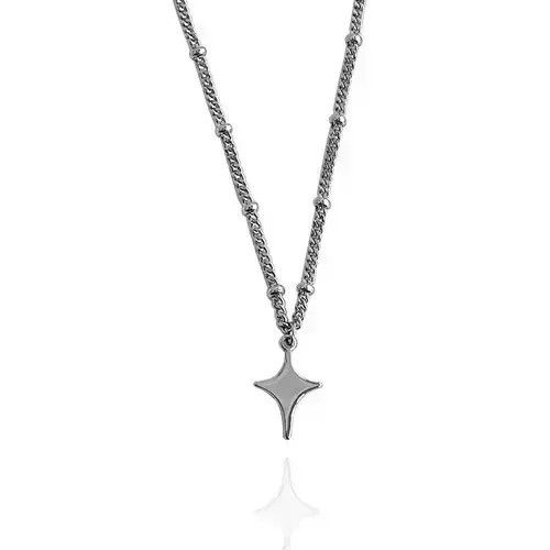 Jewelry x Vintage Simple Trendy Star Hollow Choker Necklace in Silver, Men's