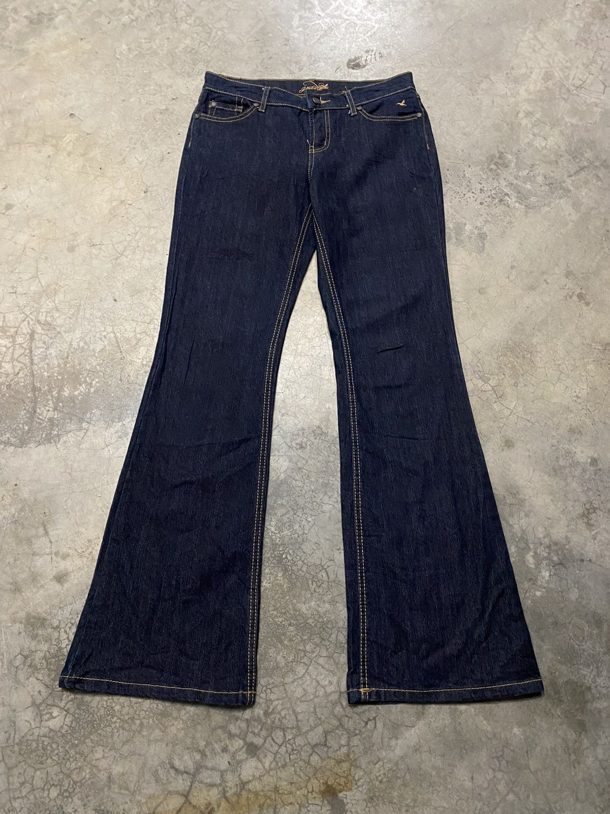 Designer × Indigo × Japanese Brand Flare Jeans Japanese Grane Flare Stretchable Indigo Size US 30 / EU 46 - 3 Thumbnail