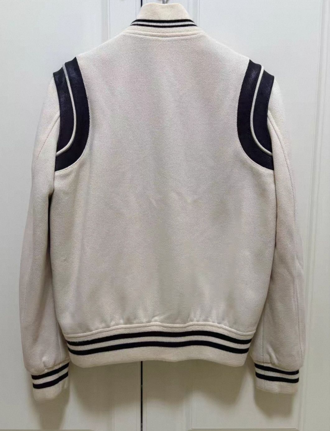 Saint Laurent Paris Saint Laurent Paris White wool patchwork leather Teddy jack Size US S / EU 44-46 / 1 - 2 Thumbnail