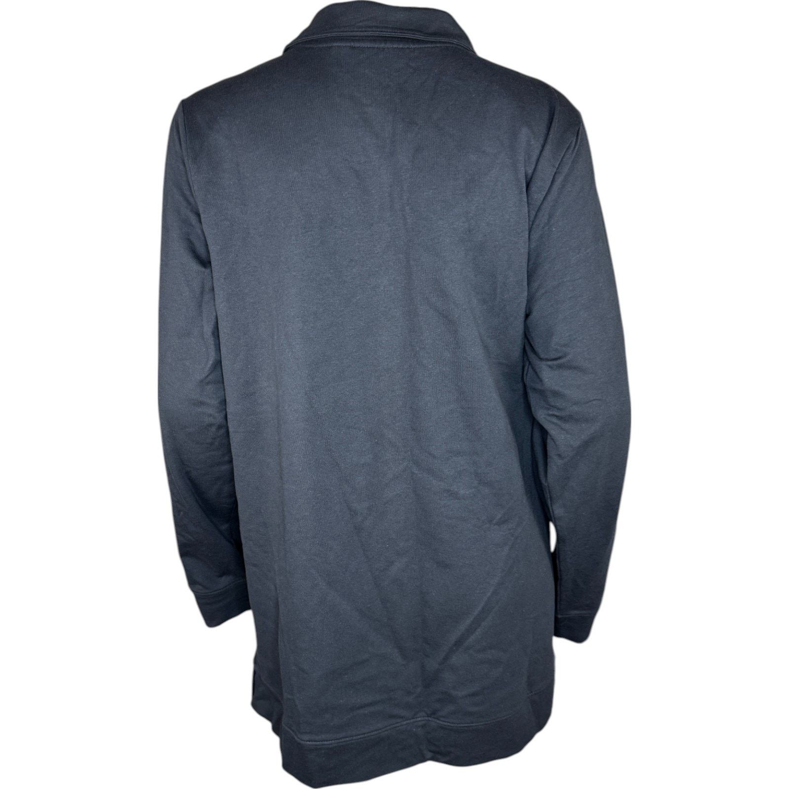 Denim & Co. Denim & Co. EasyWear French Terry Tunic Jacket Black LP Size L / US 10 / IT 46 - 2 Thumbnail