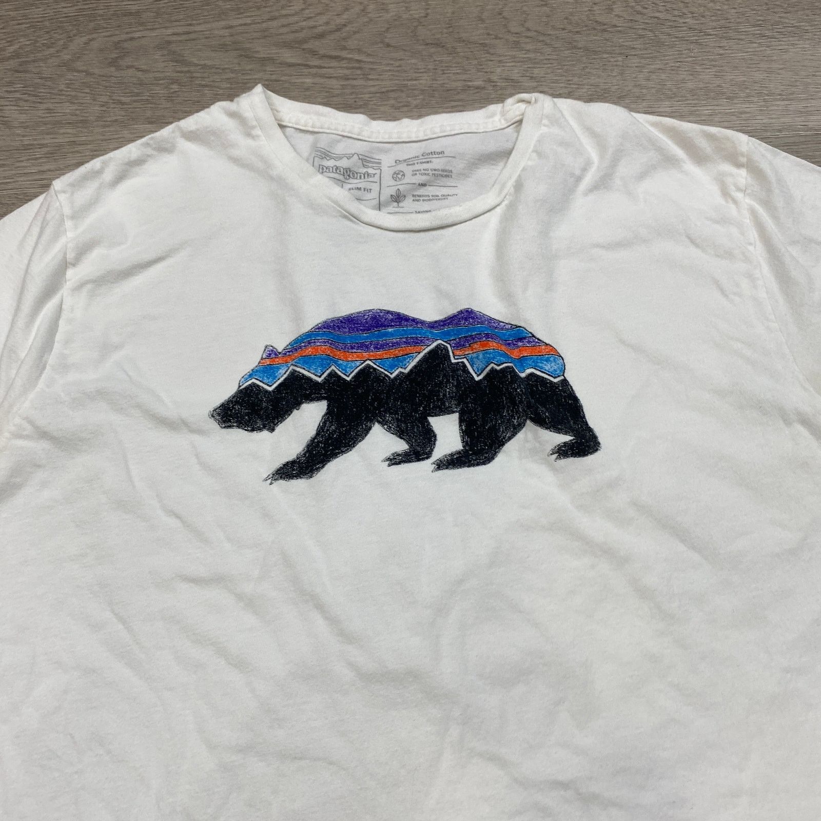 Patagonia Patagonia Fitz Roy Bear Organic Cotton Slim Fit T Shirt L Size US L / EU 52-54 / 3 - 2 Thumbnail