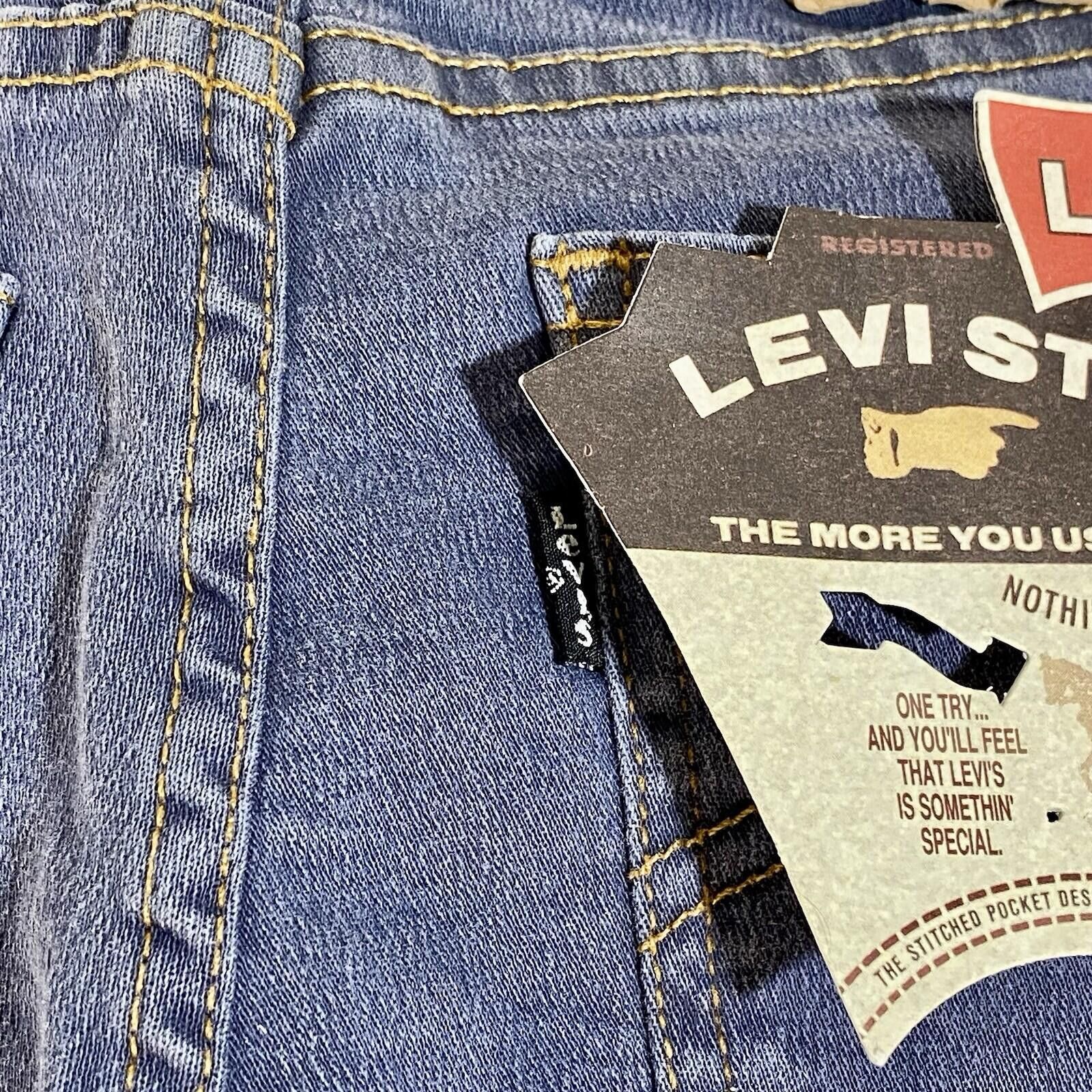 Levi's NWT LEVI'S 498 Blue Skinny Jeans 30x30 Vintage Made in Italy Size 30" / US 8 / IT 44 - 6 Thumbnail