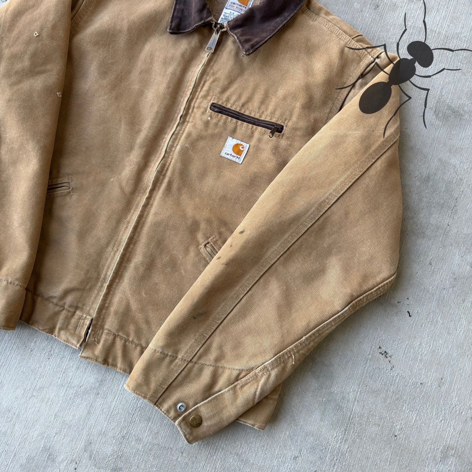 Carhartt × Vintage Carhartt WOMENS WJ097 CML brown work wear jacket Size US M / EU 48-50 / 2 - 2 Thumbnail