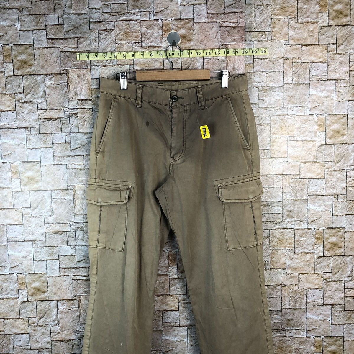 Japanese Brand Uniqlo Brown faded Cargo Multipocket Pants #A1176 Size US 30 / EU 46 - 2 Thumbnail