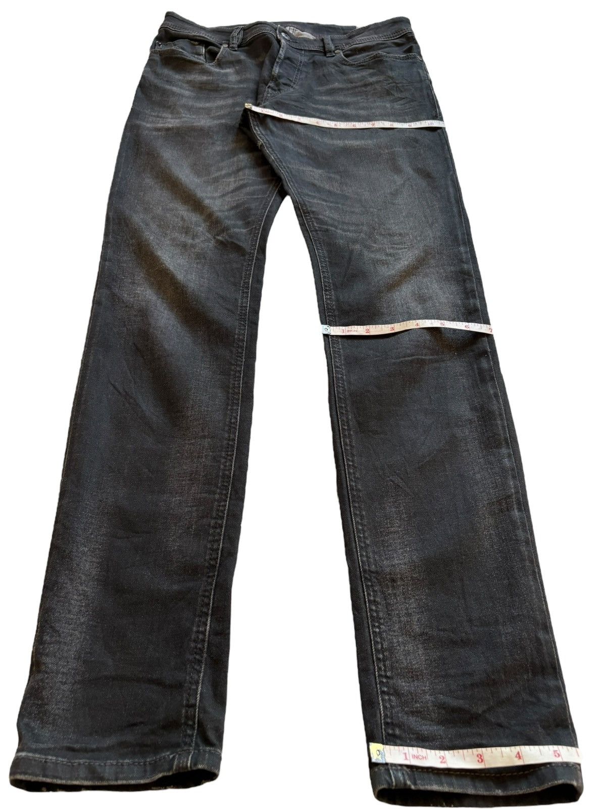 Diesel Vintage Diesel Sleenker Faded Wash Black Jeans Size US 30 / EU 46 - 15 Thumbnail