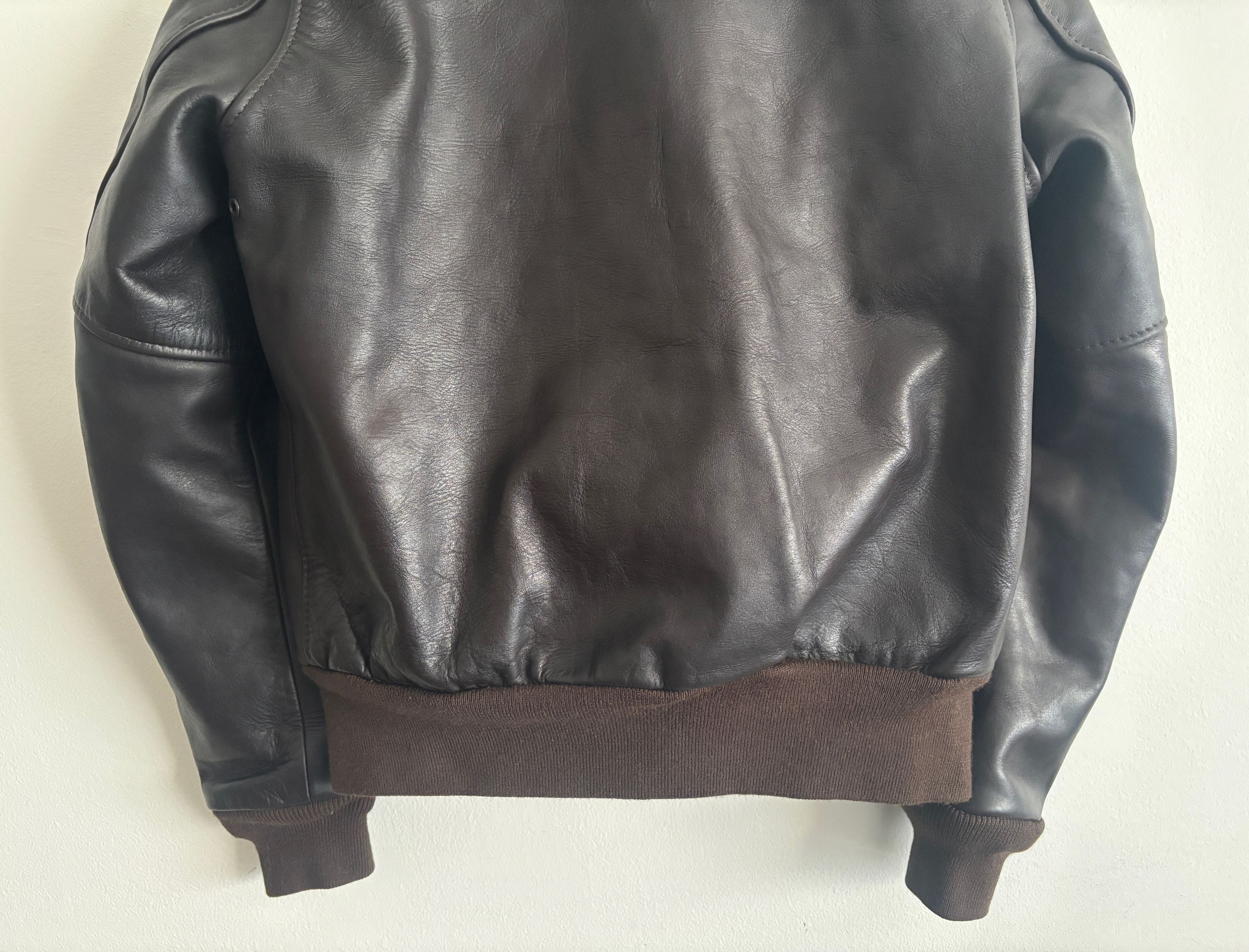 Avirex $1325 Brown Leather Aviator's Flight Bomber Jacket Size US S / EU 44-46 / 1 - 13 Thumbnail
