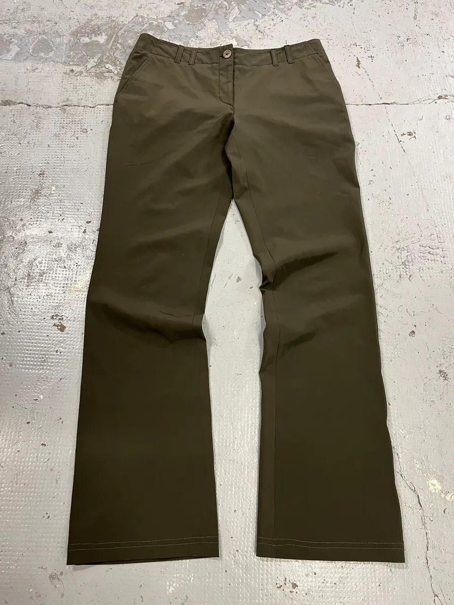 Prada 2000s Prada Stretch Olive Khaki Pants Size US 32 / EU 48 - 1 Thumbnail
