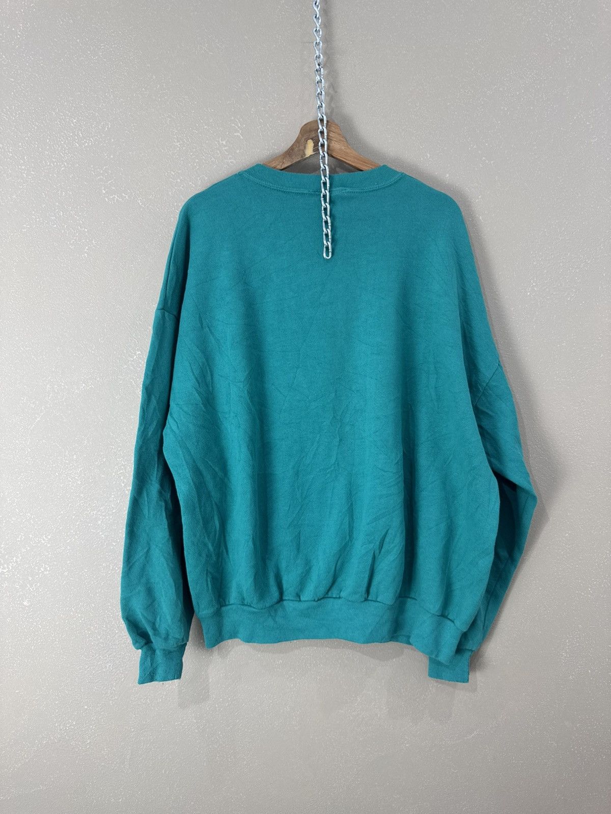 Jerzees Vintage 90s “Treasure Island” Boxy Green sweatshirt Size US XXL / EU 58 / 5 - 2 Thumbnail