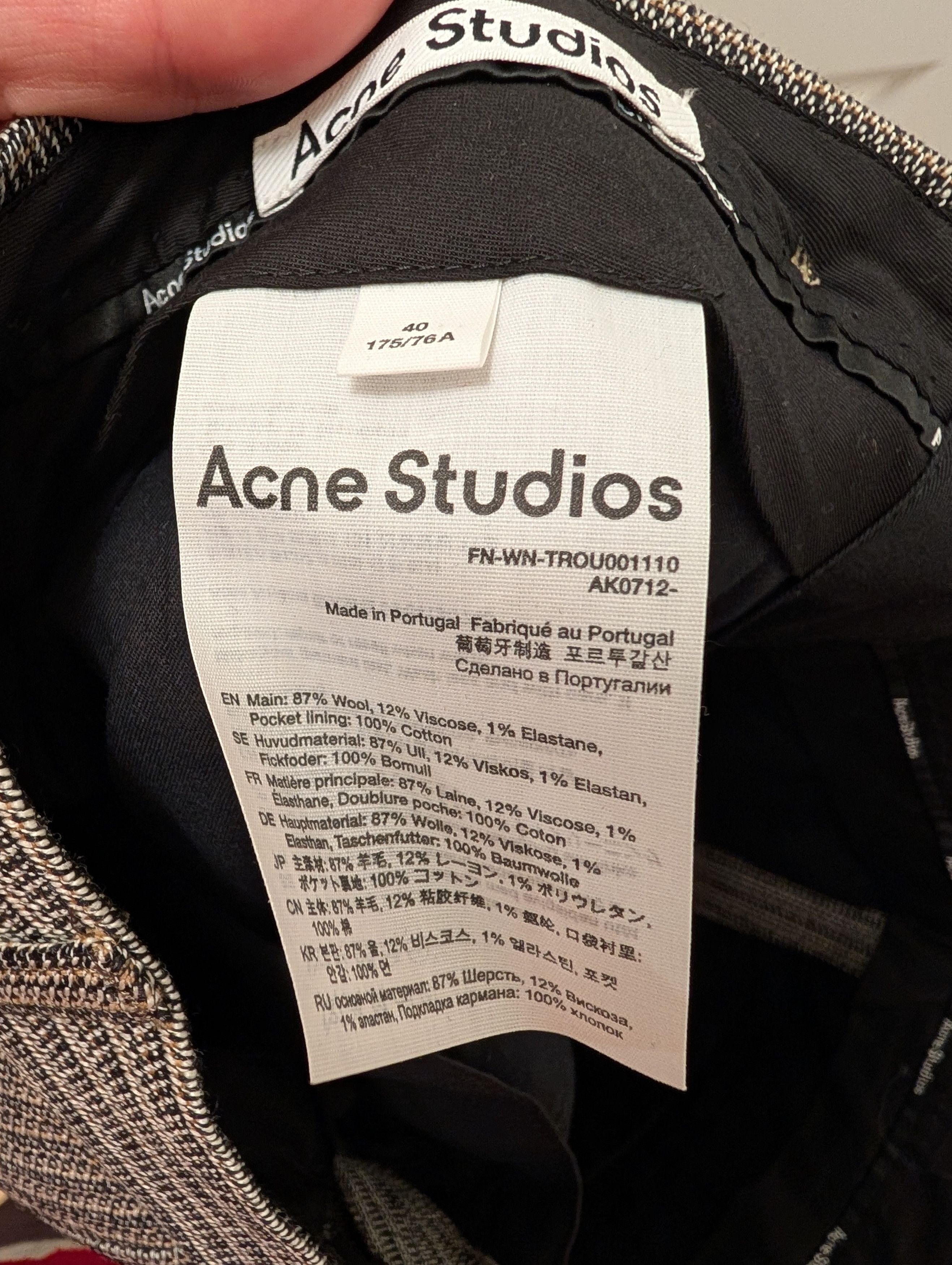 Acne Studios Acne Studios NWT Multicolored Wool-blend Flared Pants EU40 Size 30" / US 8 / IT 44 - 7 Thumbnail