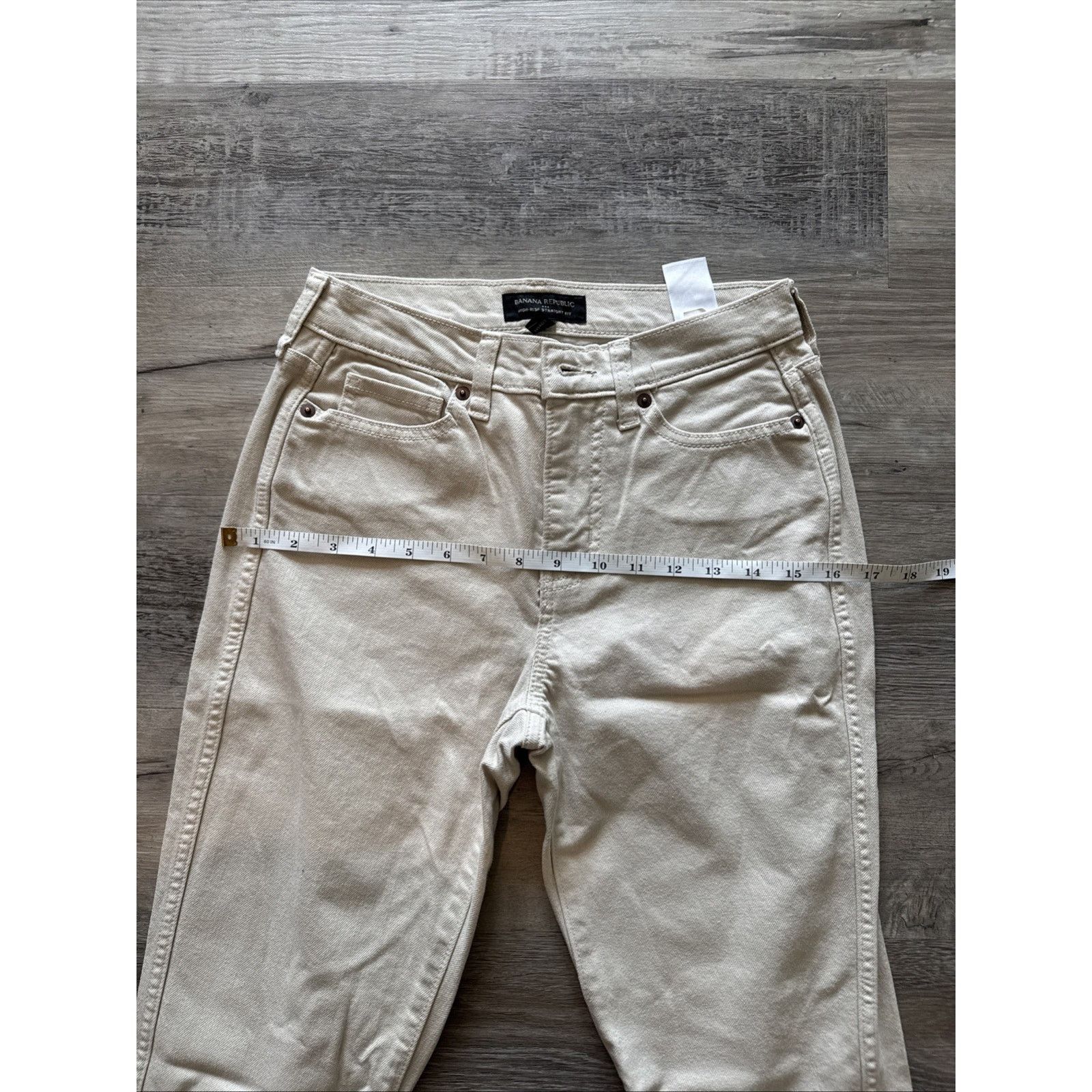 Banana Republic Banana Republic Women 24/00 TALL Beige High Rise Straight Size 24" / US 00 / IT 34 - 5 Thumbnail