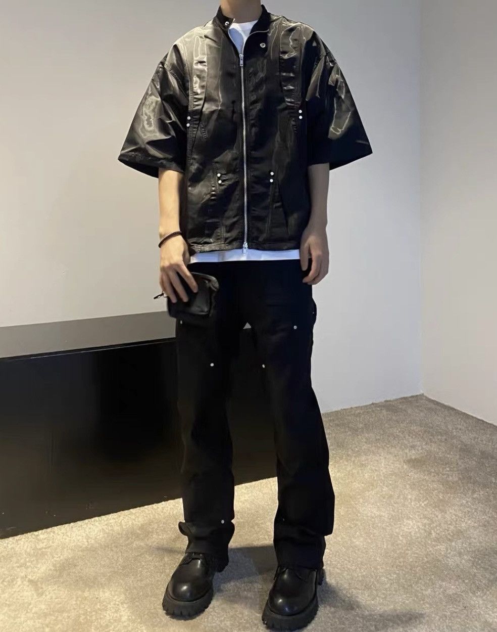 Japanese Brand × Vintage Avant garde removable pocket back zip grunge flare pants Size US 32 / EU 48 - 7 Thumbnail