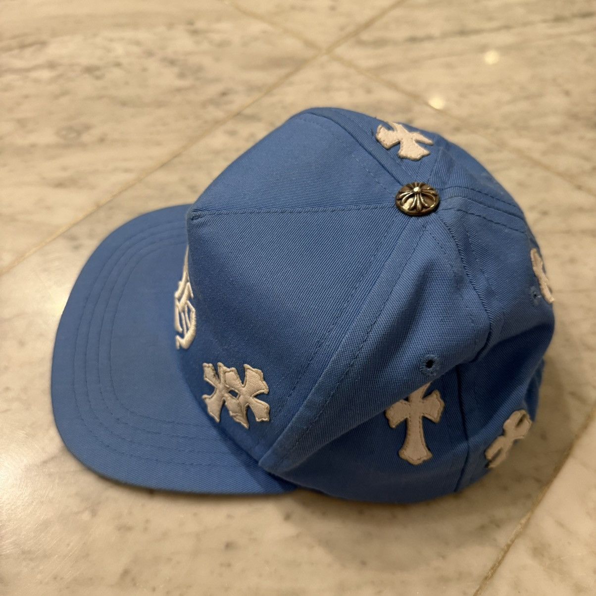 Chrome Hearts RARE Chrome Hearts Baby Blue Patch Crosses St Barth snapback Size ONE SIZE - 5 Thumbnail