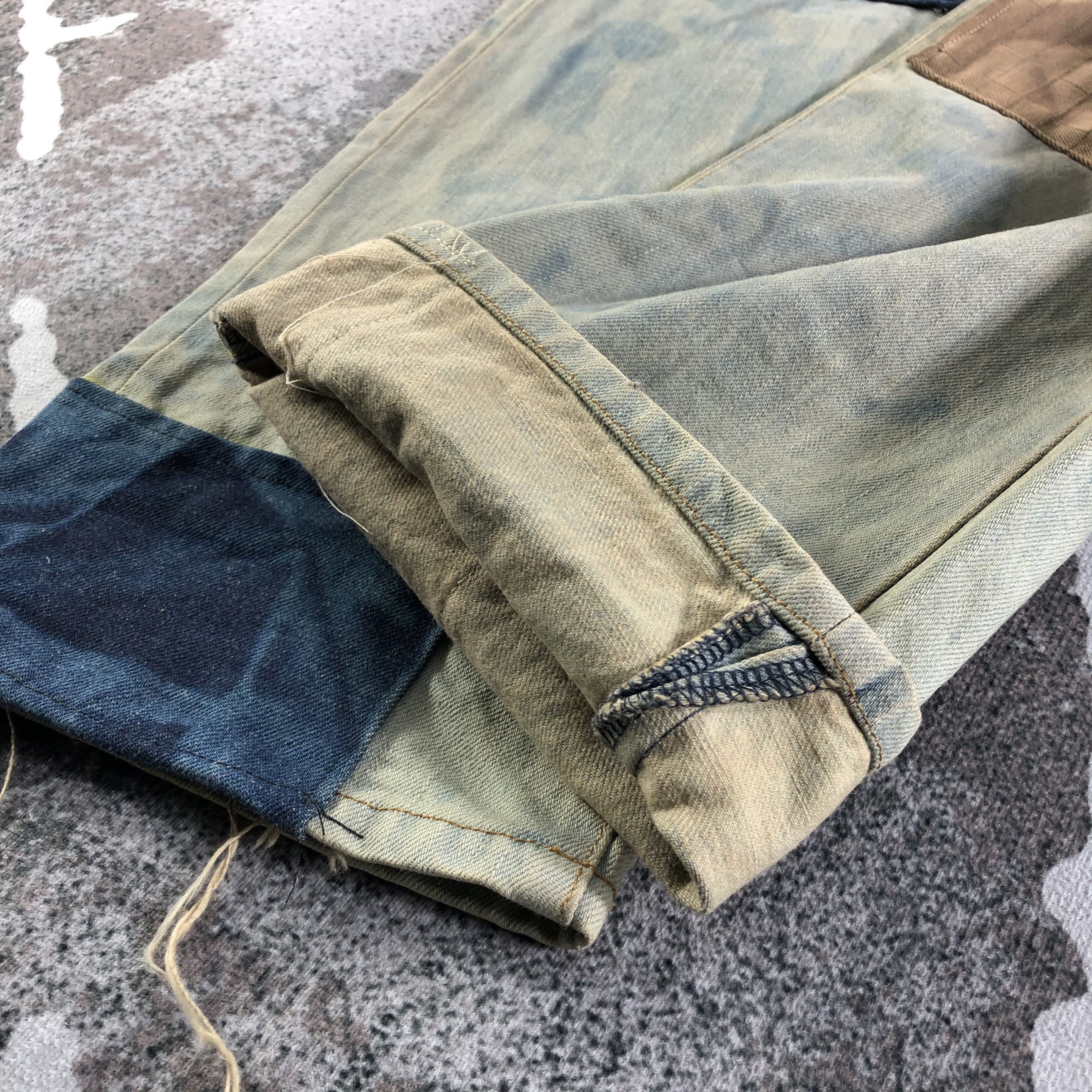 Marithe + Francois Girbaud Marithe Francois Girbaud Patchwork Jeans Rework Size US 32 / EU 48 - 5 Thumbnail