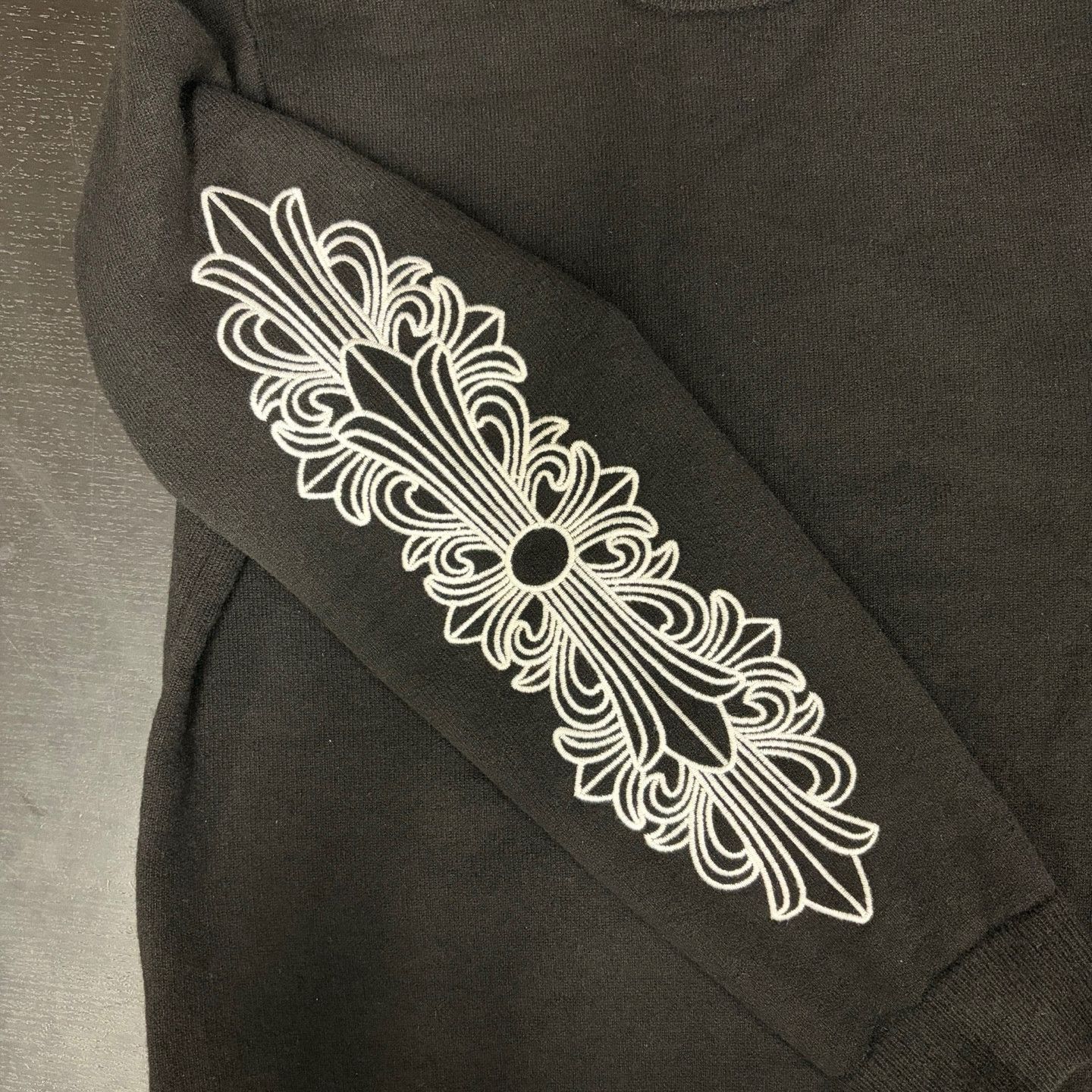 Chrome Hearts Life Sentence Floral Embroidery Cashmere Sweater Size US M / EU 48-50 / 2 - 4 Thumbnail