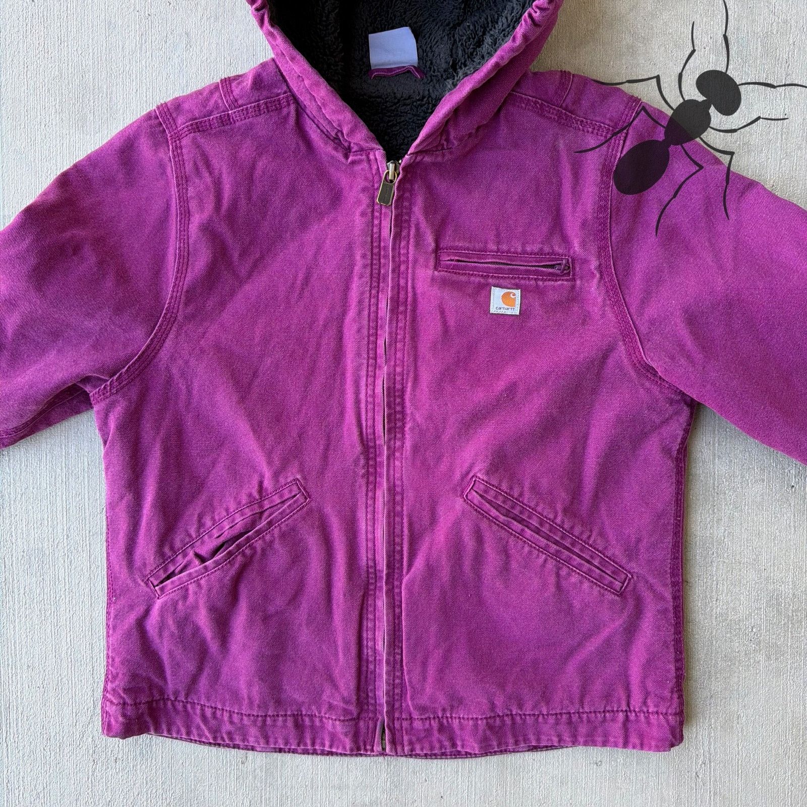 Carhartt × Vintage Carhartt YOUTH purple sierra hooded work wear jacket Size US M / EU 48-50 / 2 - 3 Thumbnail