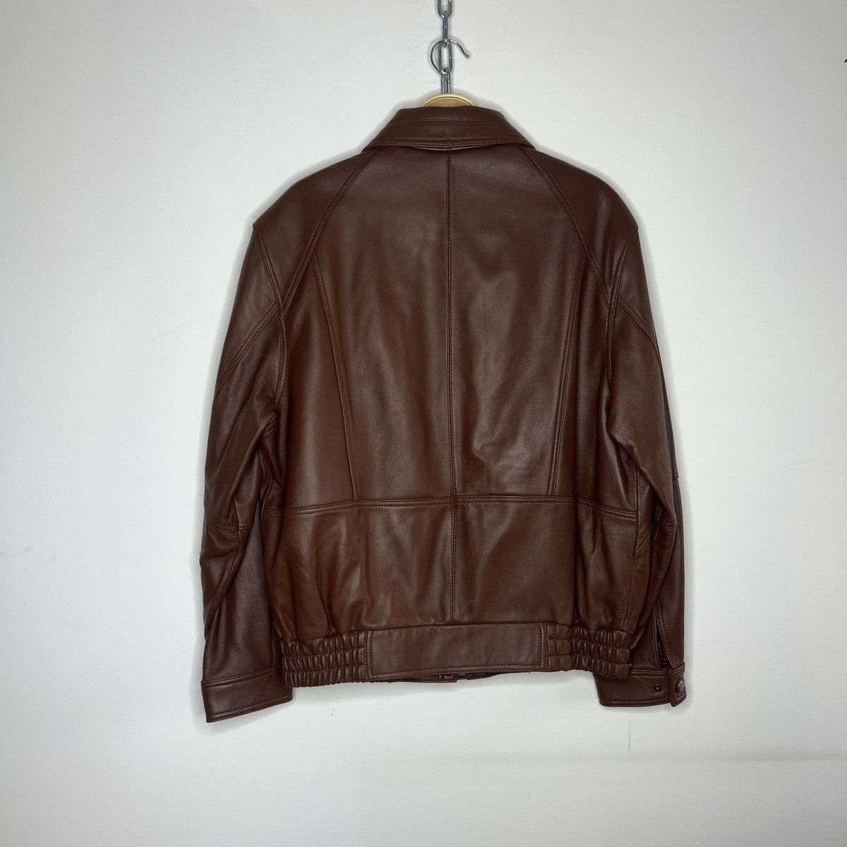 Leather × Vintage Vintage Brown Leather Motor Biker Jacket Trucker Genuine Size US M / EU 48-50 / 2 - 7 Thumbnail