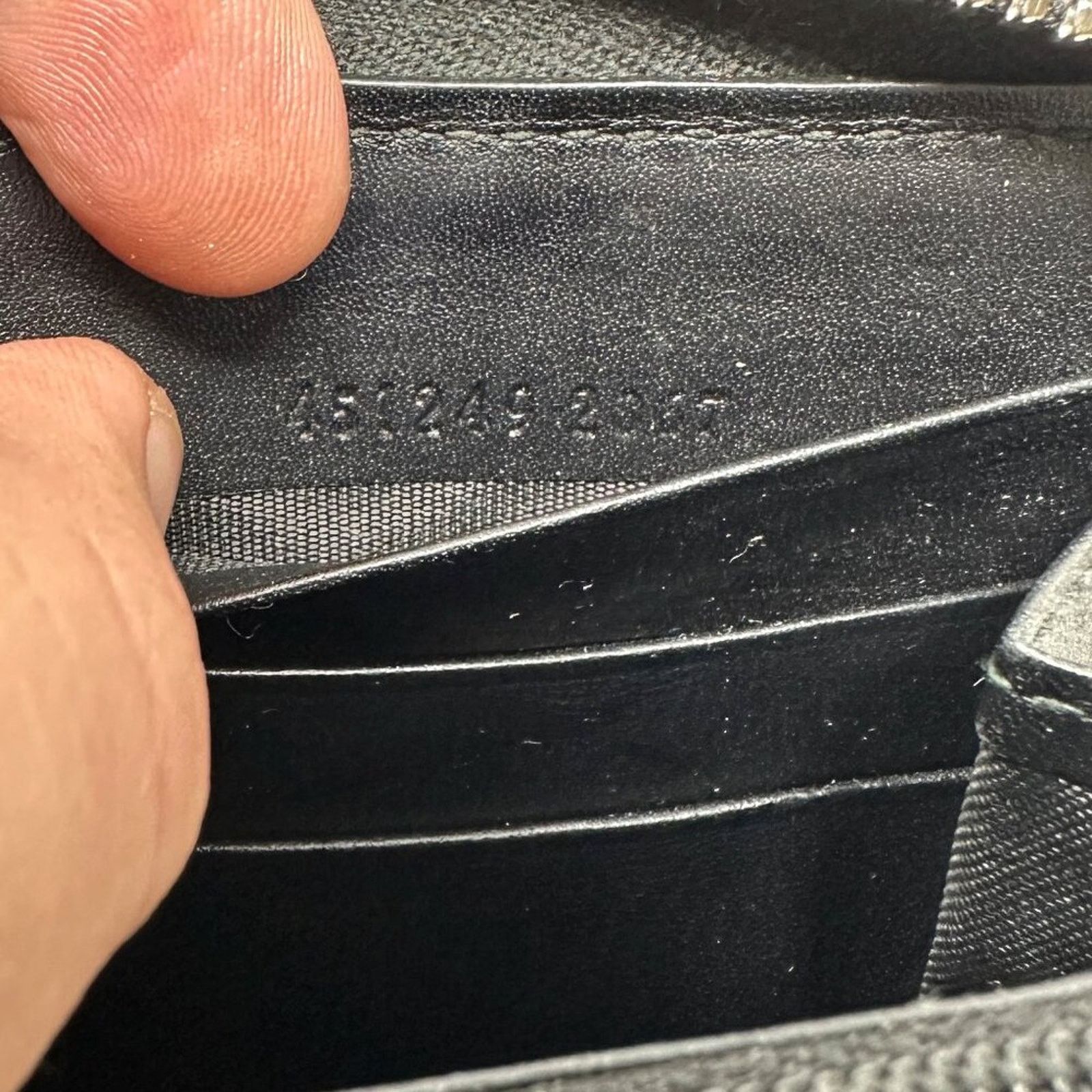 Gucci Gucci Supreme Monogram Logo Zip-Around Wallet Black Leather Size ONE SIZE - 5 Thumbnail