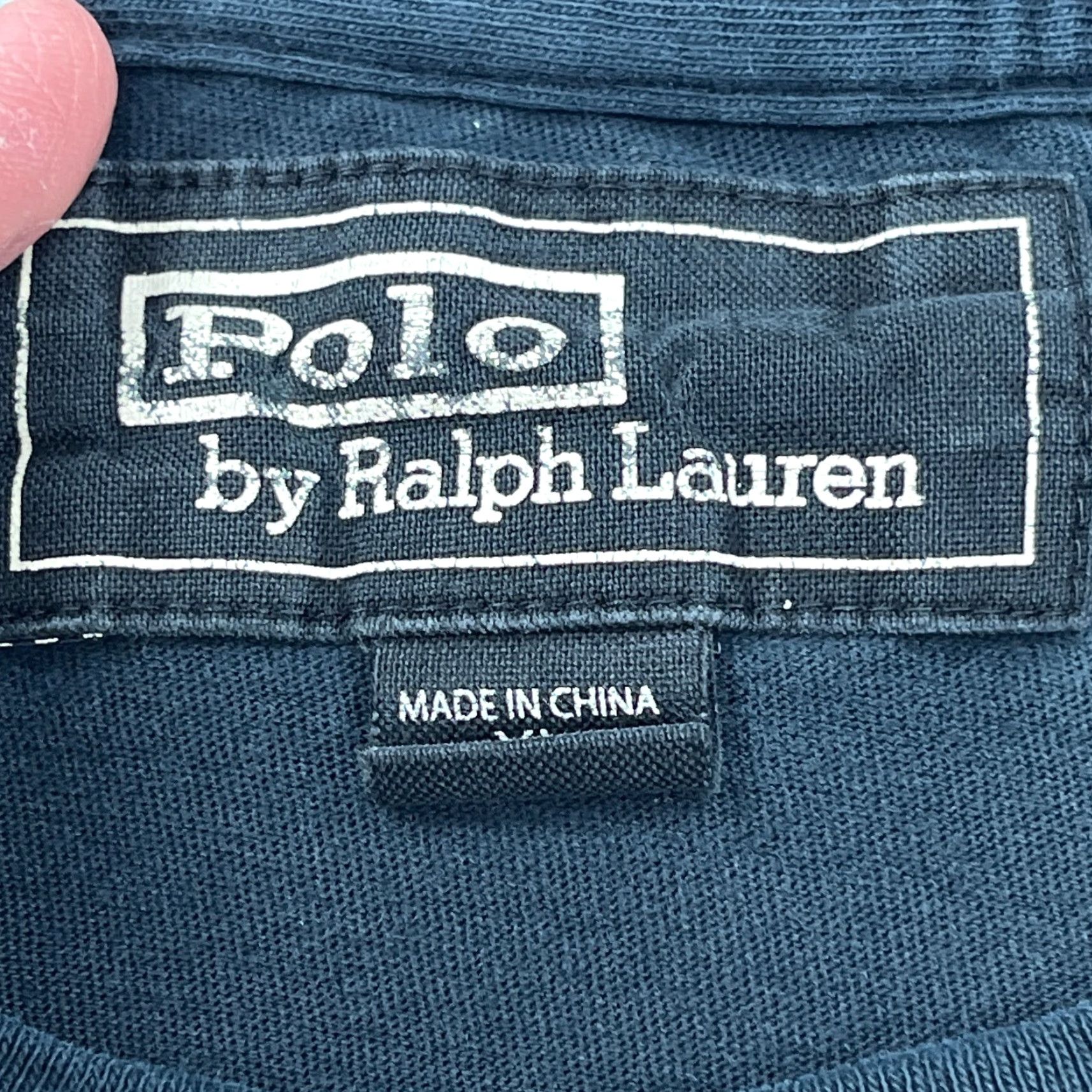 Polo Ralph Lauren VINTAGE Polo Ralph Lauren Shirt Men XL Black Jersey Crew Neck Short Sleeve Logo Accents Modern, Preppy, Classic, Outdoor, Sports Mens Size US XL / EU 56 / 4 - 5 Thumbnail