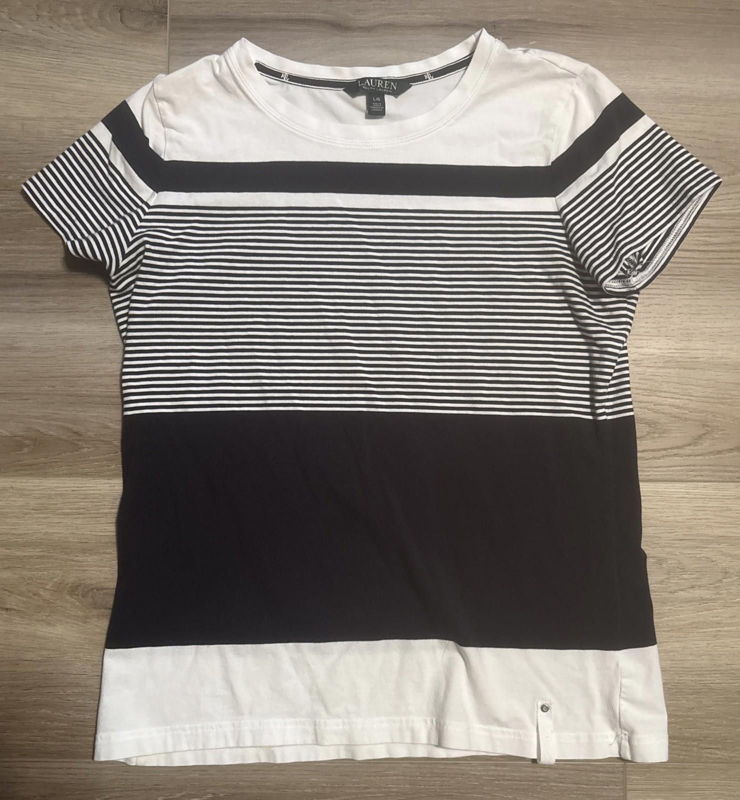 Polo Ralph Lauren Lauren Ralph Lauren Women’s Striped Short Sleeve Shirt Large Size L / US 10 / IT 46 - 1 Thumbnail