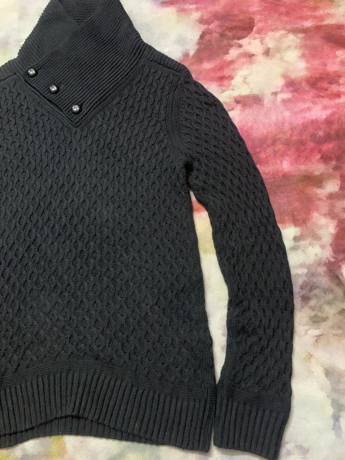 Armani Exchange Armani Exchange Cable Knit Avantgarde Black Size US M / EU 48-50 / 2 - 3 Thumbnail
