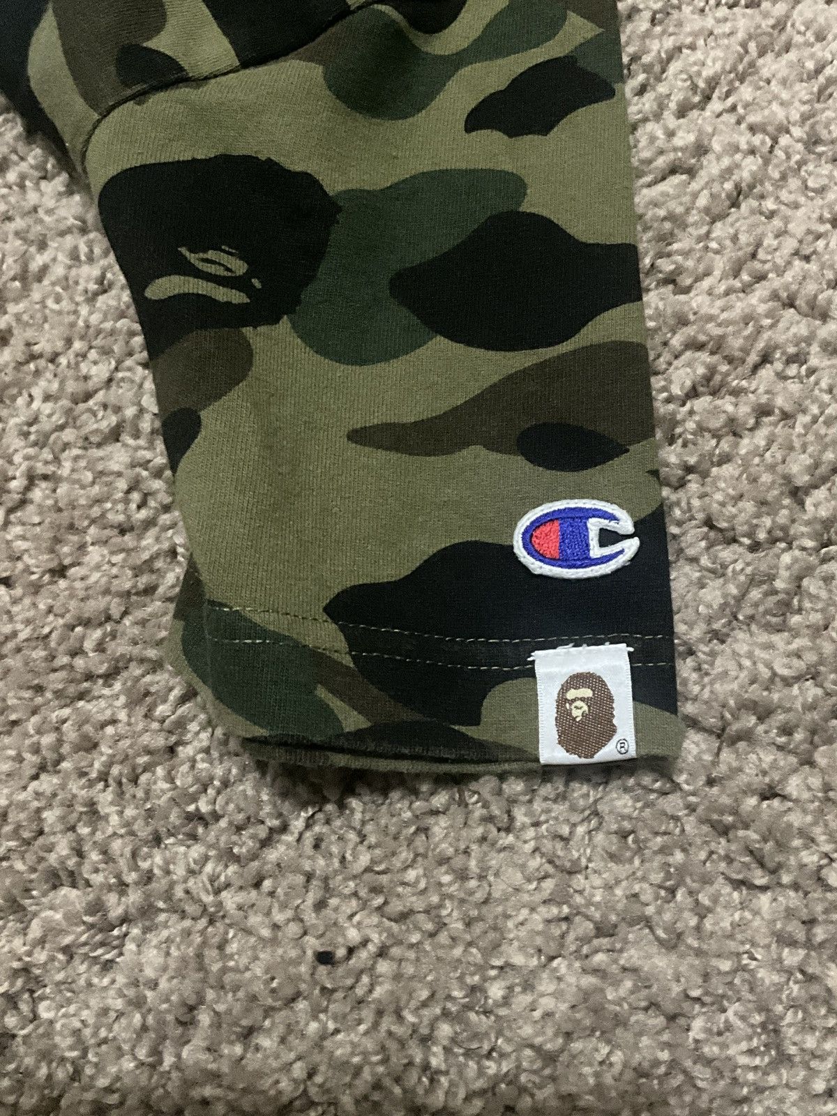 Bape × Champion Bape x champion camo t shirt Size US S / EU 44-46 / 1 - 6 Thumbnail