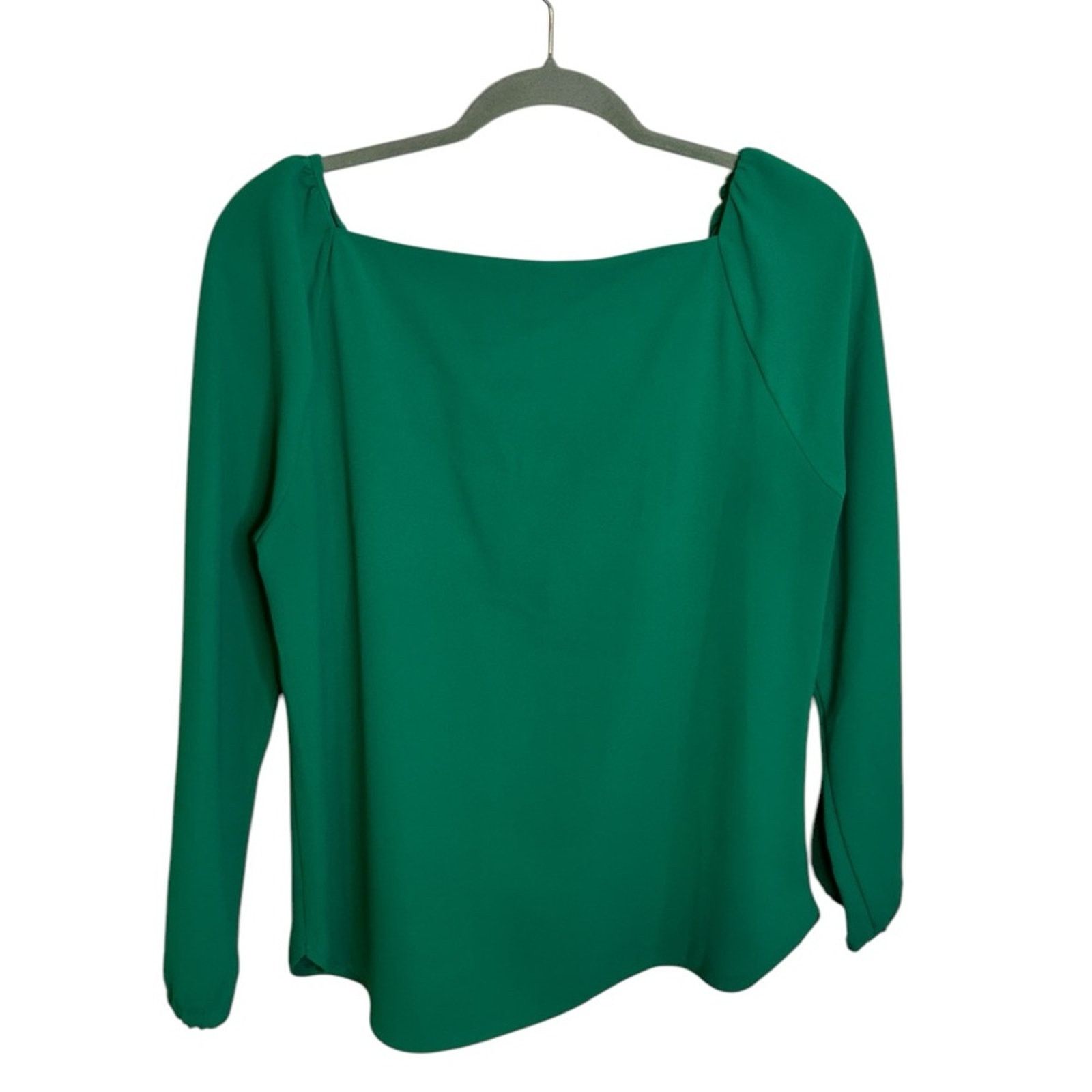 J.Crew J.Crew Green Square Neck Blouse Size M / US 6-8 / IT 42-44 - 2 Thumbnail