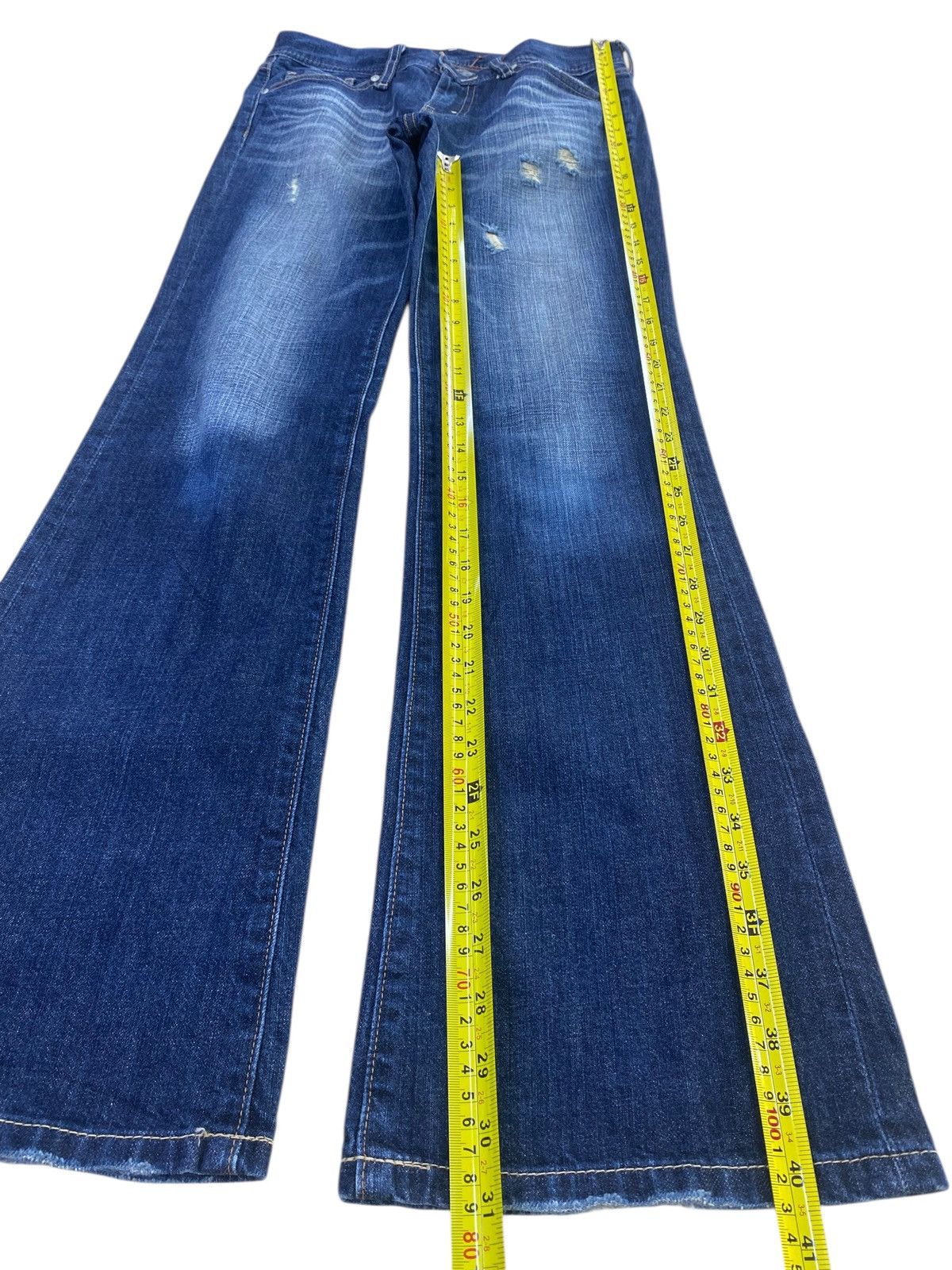 Levi's Levi’s Whiskers Faded Wash Style Flare Jeans Size US 28 / EU 44 - 6 Thumbnail