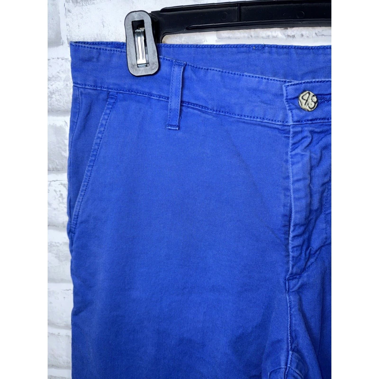 Vintage AG Adriano Goldschmied Pants 30x33 blue Slim Straight Stretch 49 Mens Size US 30 / EU 46 - 6 Thumbnail