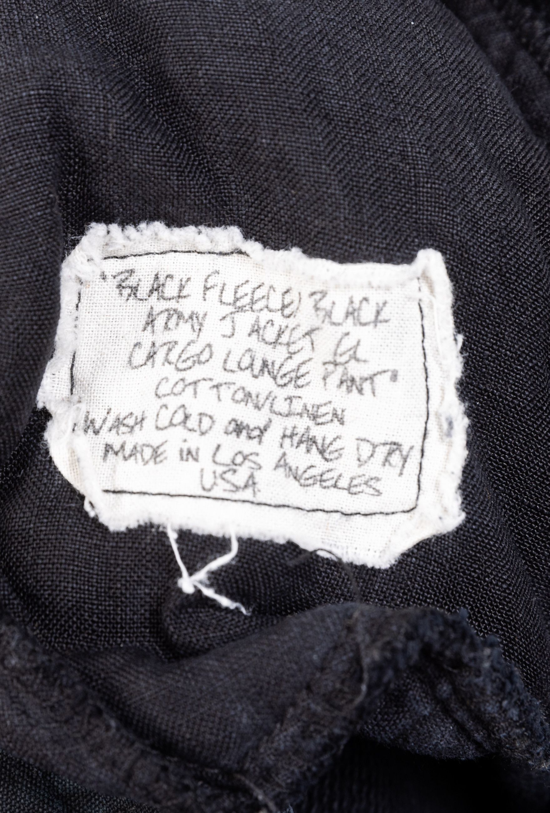 Greg Lauren Black fleece black army jacket GL cargo lounge pant Size US 30 / EU 46 - 4 Thumbnail