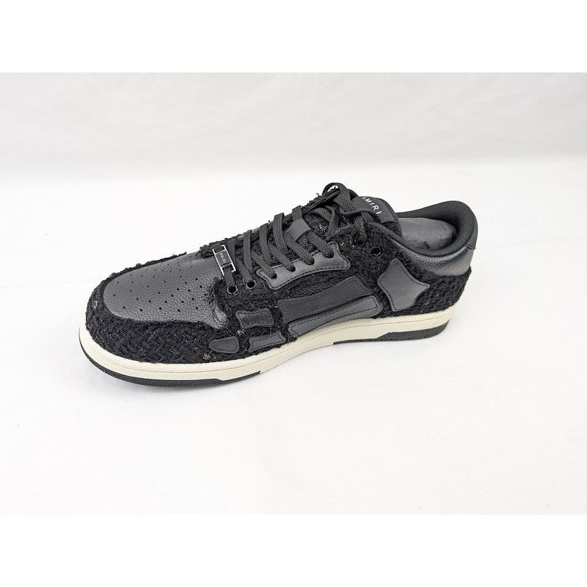 Amiri o1rshd1 Boucle Skelton Low-Top Sneakers in Black Size US 13 / EU 46 - 8 Thumbnail