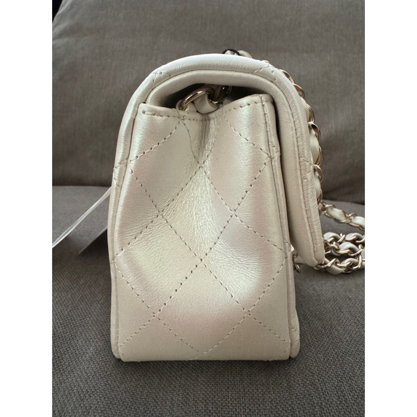 Chanel Chanel White Mini Flap CC Quilted Chain Crossbody Bag Size ONE SIZE - 12 Thumbnail