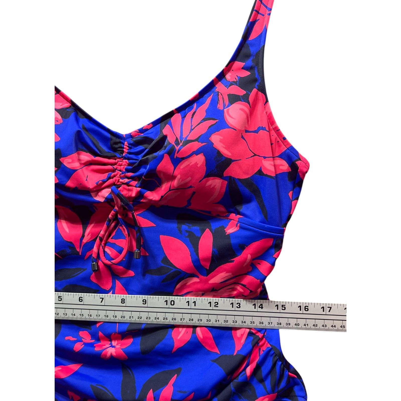 Other Aqua Green - Women's UPF 50 Cinch -Front One Piece Swimsuit- Size ONE SIZE - 6 Thumbnail