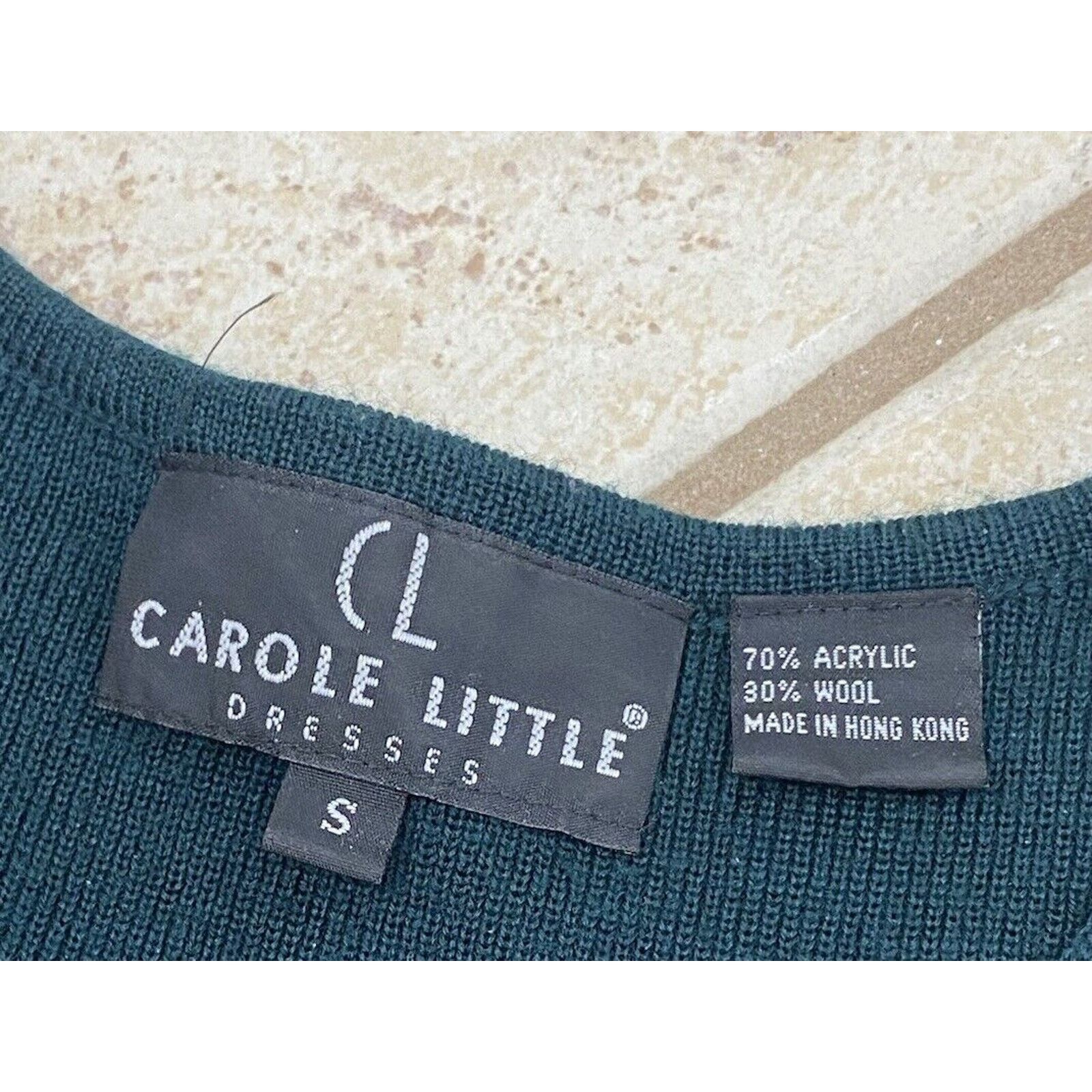 Other VTG Carole Little Floral Embroidered Wool Sweater Long Dress Size S / US 4 / IT 40 - 7 Thumbnail