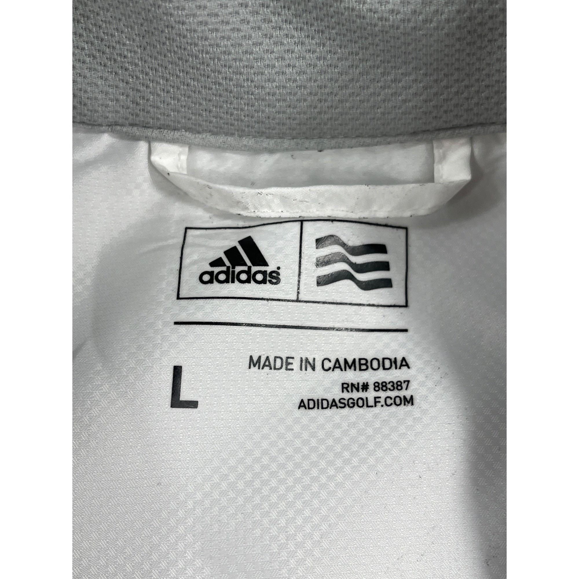Adidas Adidas SKU 7583 Mens White and Gray Trefoil Windbreaker Jack Size US L / EU 52-54 / 3 - 6 Thumbnail