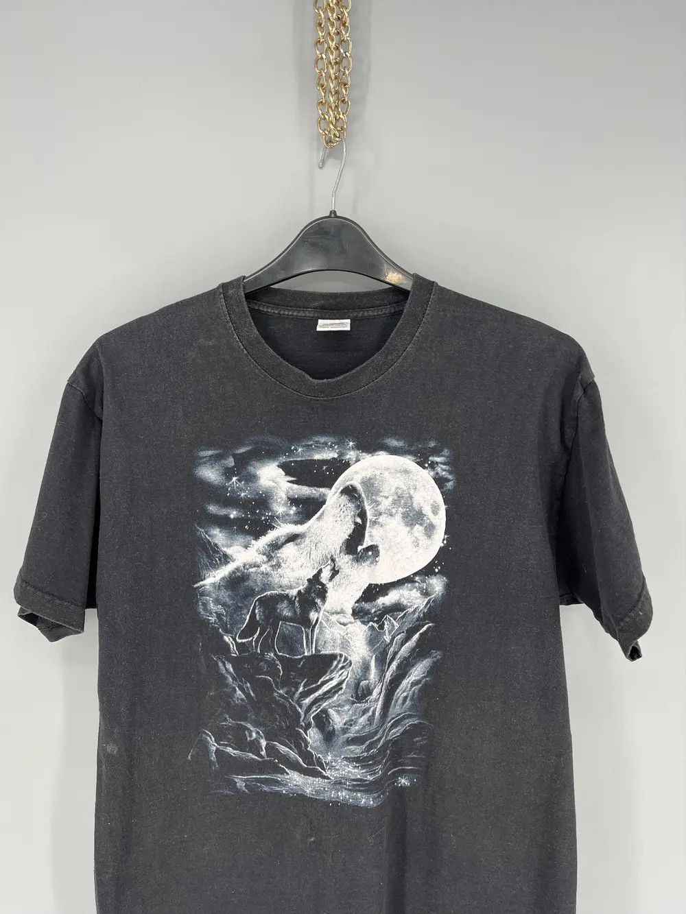 Band Tees Vintage 90s Wolf Face Boxy Fit Tee Streetwear Style Size US L / EU 52-54 / 3 - 7 Thumbnail