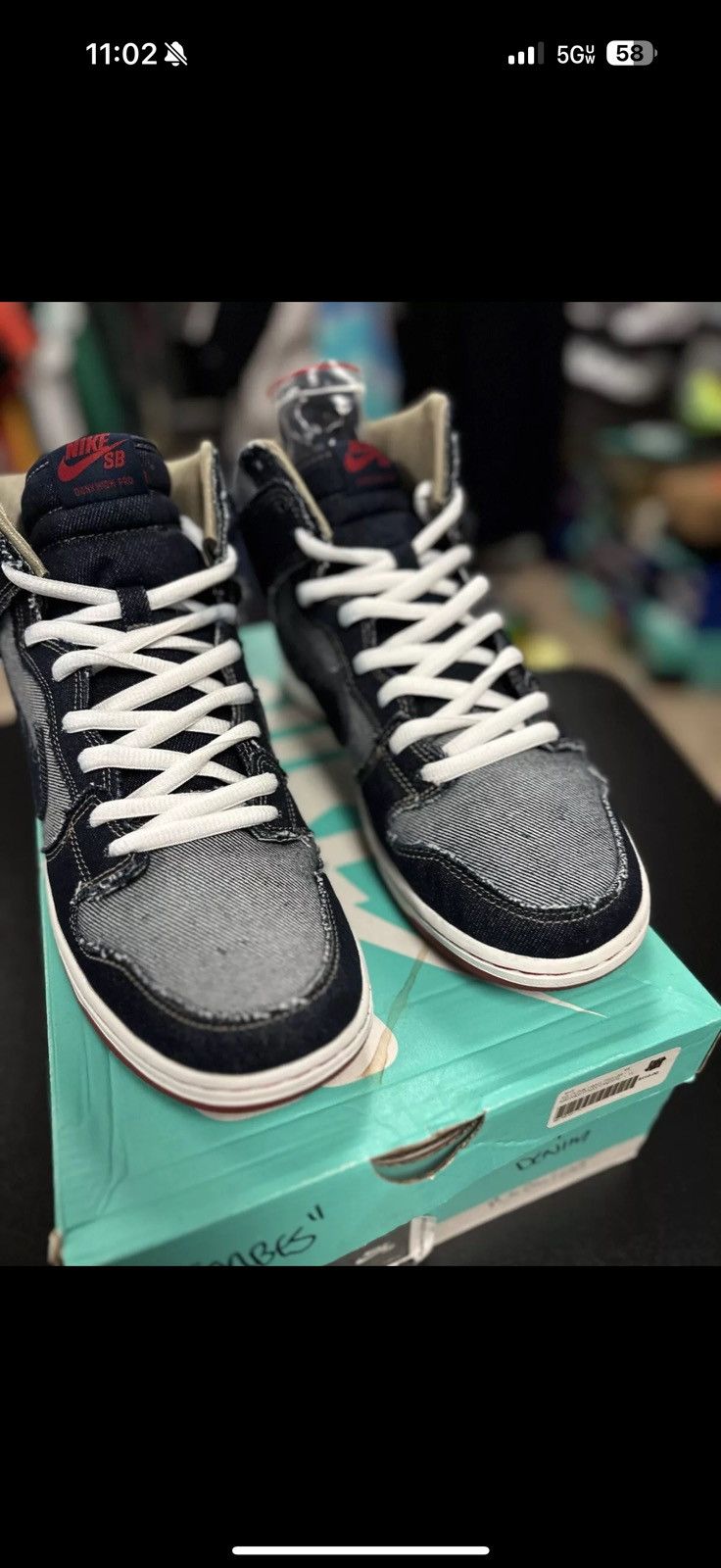 Nike Size 11 - Nike Reese Forbes x SB Dunk High Denim (881758-441 Size US 11 / EU 44 - 11 Thumbnail