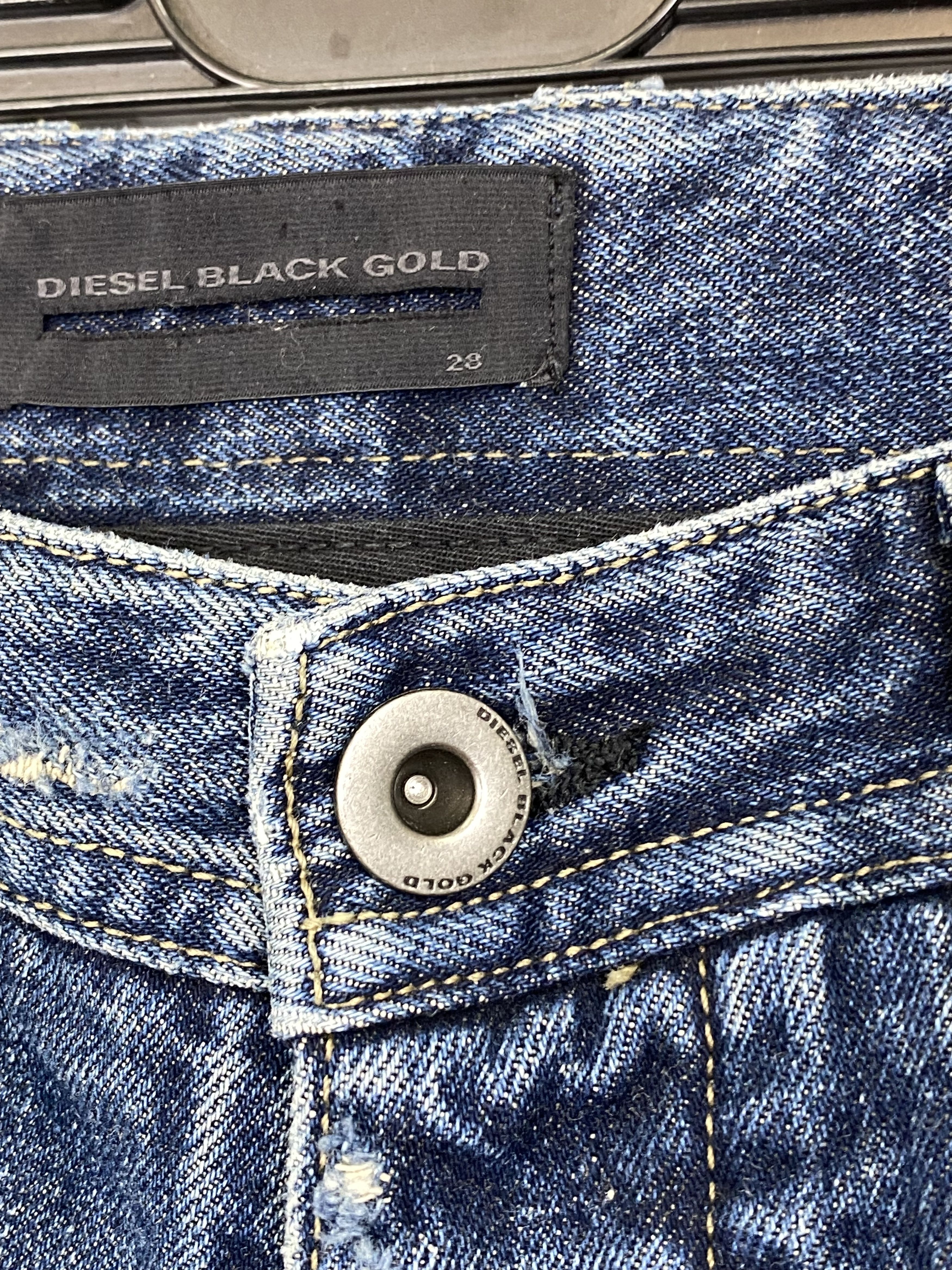 Diesel Black Gold NEW Diesel Black Gold Distressed Patchwork Denim Jeans Size US 28 / EU 44 - 5 Thumbnail