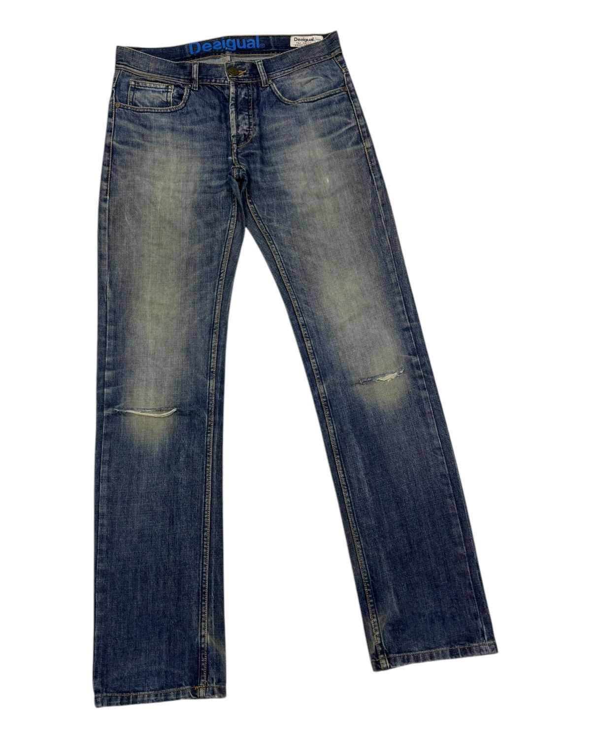 Desigual × Hysteric Glamour × If Six Was Nine 🔥DESIGUAL SLIM DISTRESSED DENIM JEANS ROCKSTAR DENIM Size US 31 - 3 Thumbnail
