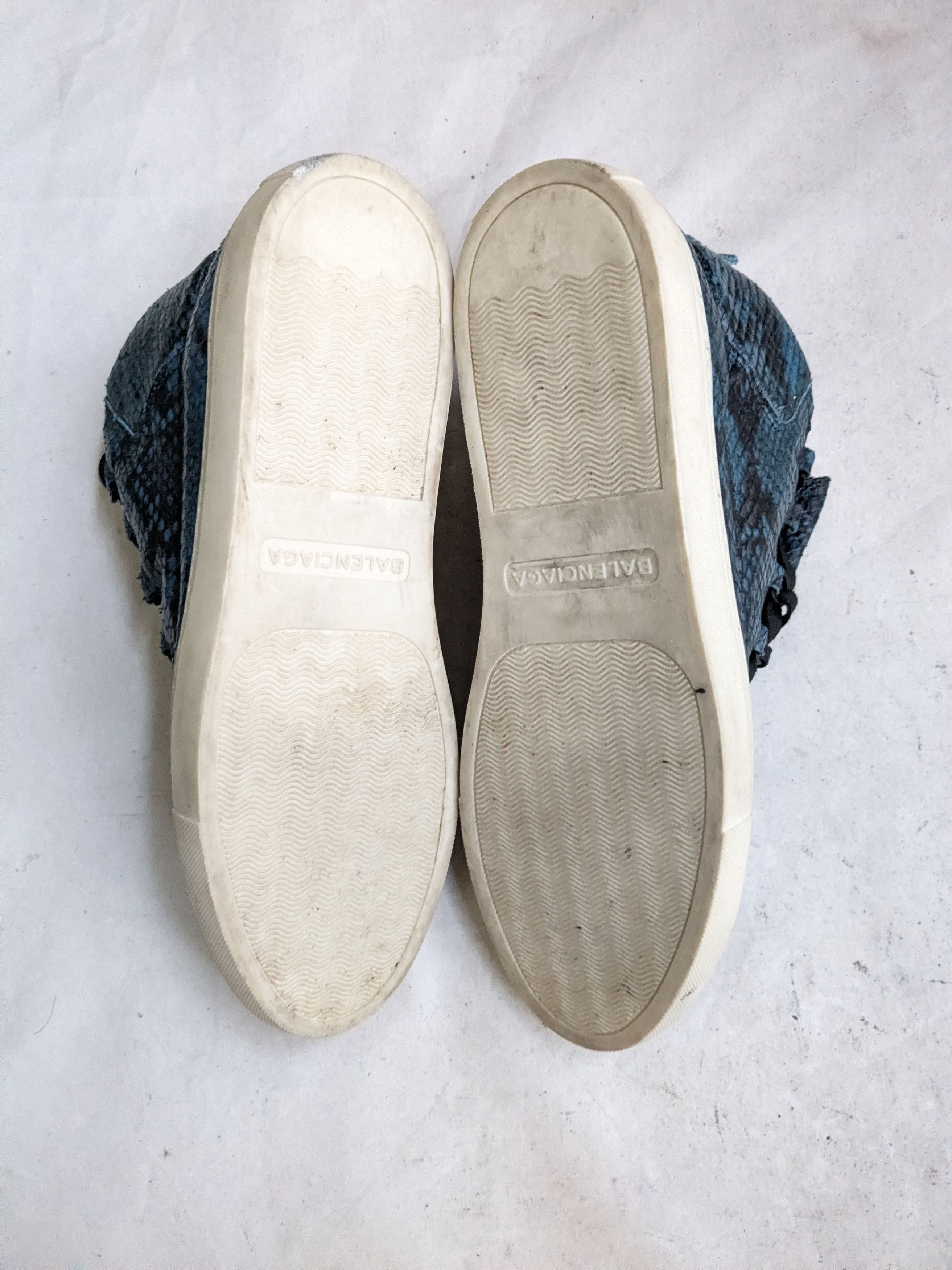 Balenciaga Balenciaga Arena Blue Snakeskin 11 High Tops Leather Size US 11 / EU 44 - 12 Thumbnail