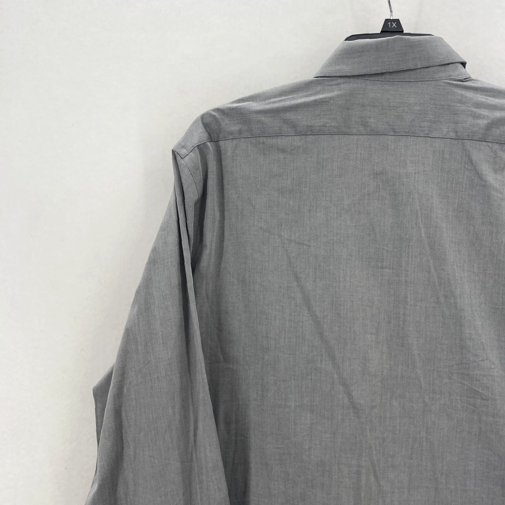 Express Express Mens Shirt 2XL Gray Dress Button Down Long Sleeve Office Casual Size US XXL / EU 58 / 5 - 7 Thumbnail